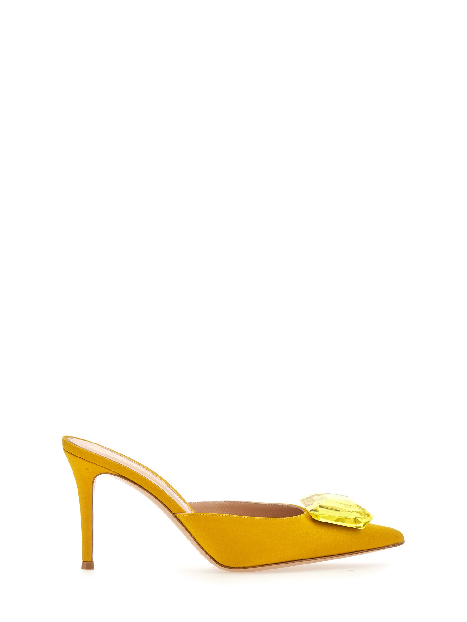 Shop Gianvito Rossi Jaipur Mule 85 In Yellow