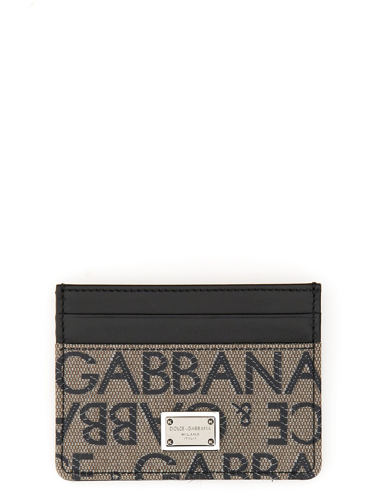 Dolce & Gabbana Leather Card Holder In Multicolour