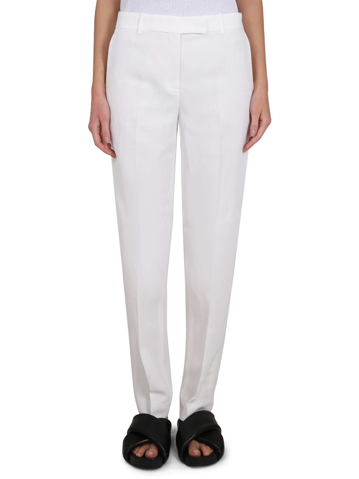 Shop Fabiana Filippi "straight Fit" Pants In White