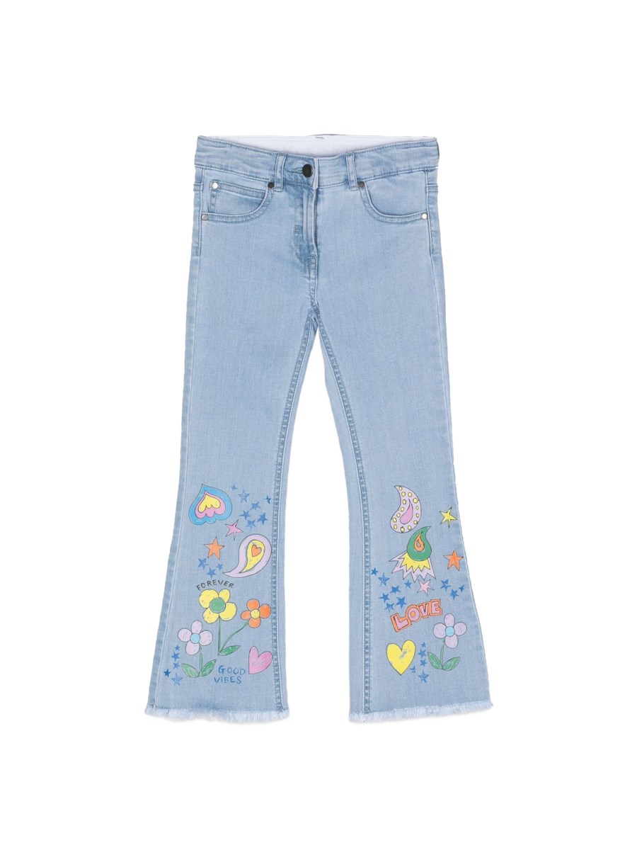 Jeans with designs hot sale on the bottom