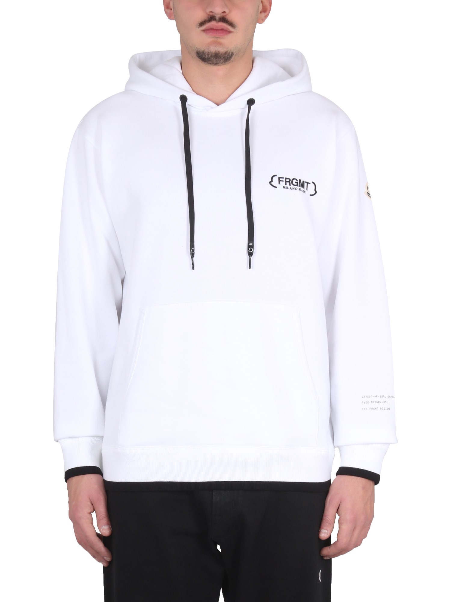 moncler genius logo fleece hoodie