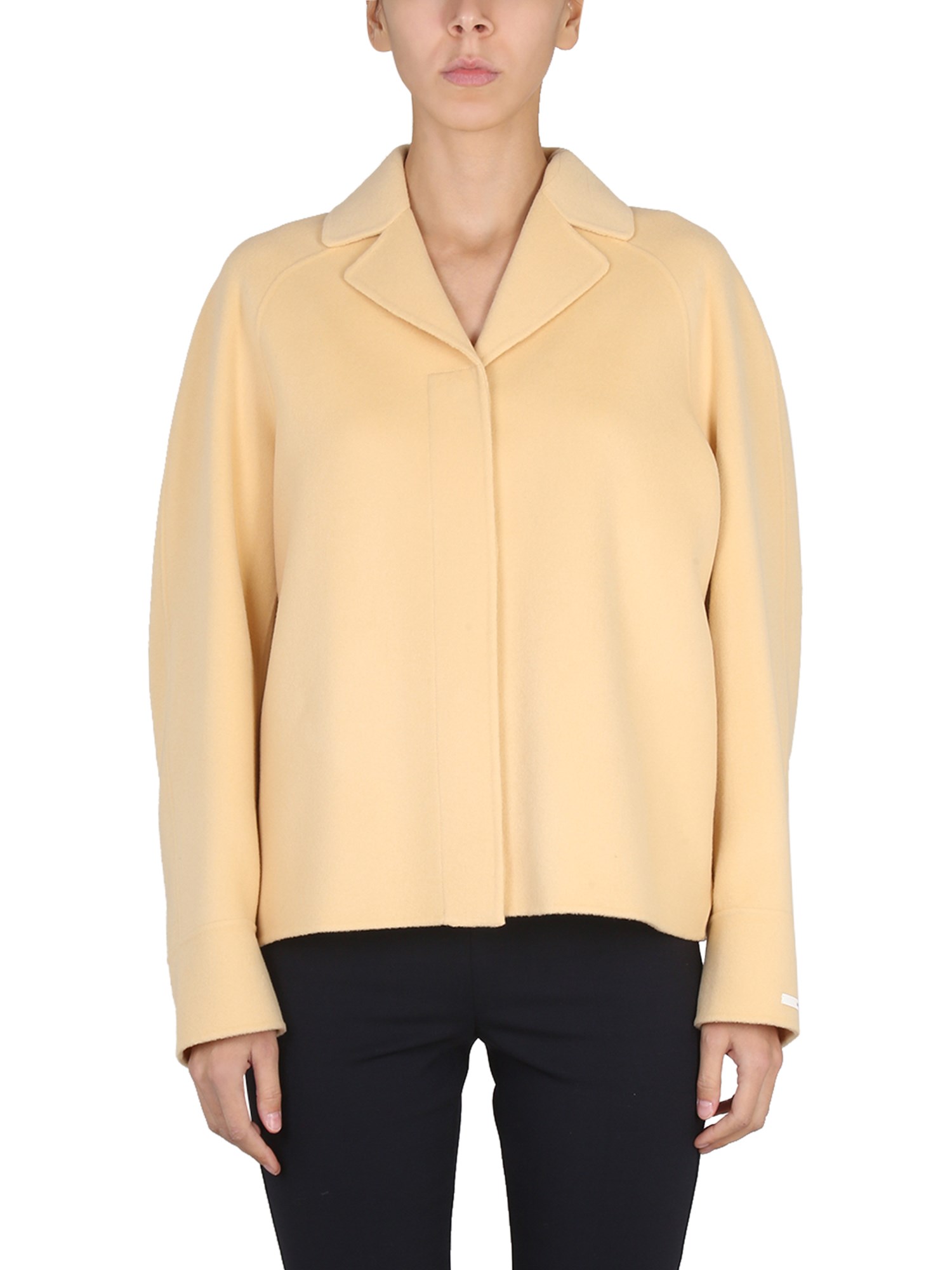 Max Mara Pink Short Coat In White
