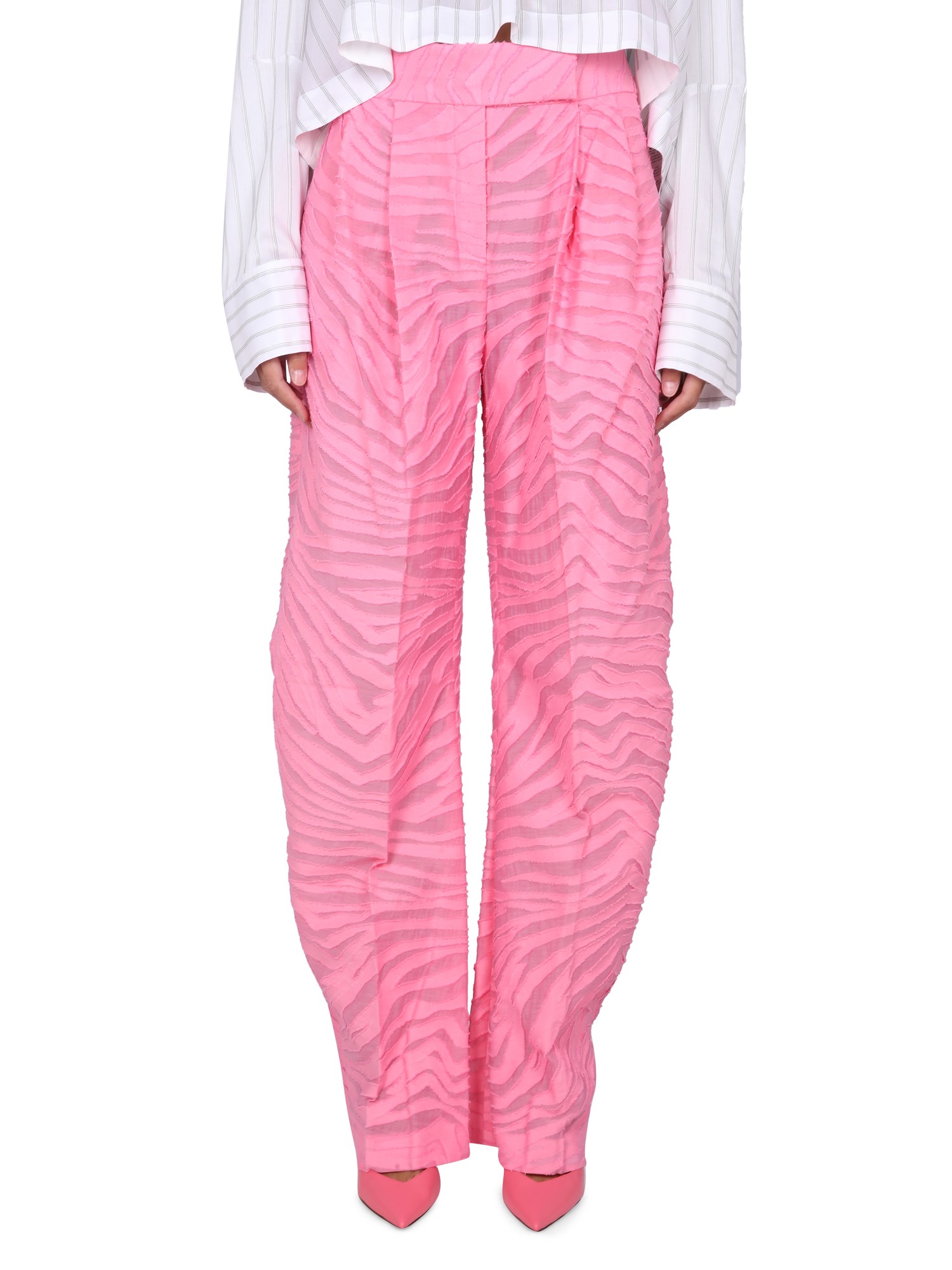 Shop Attico Gary Pants In Pink