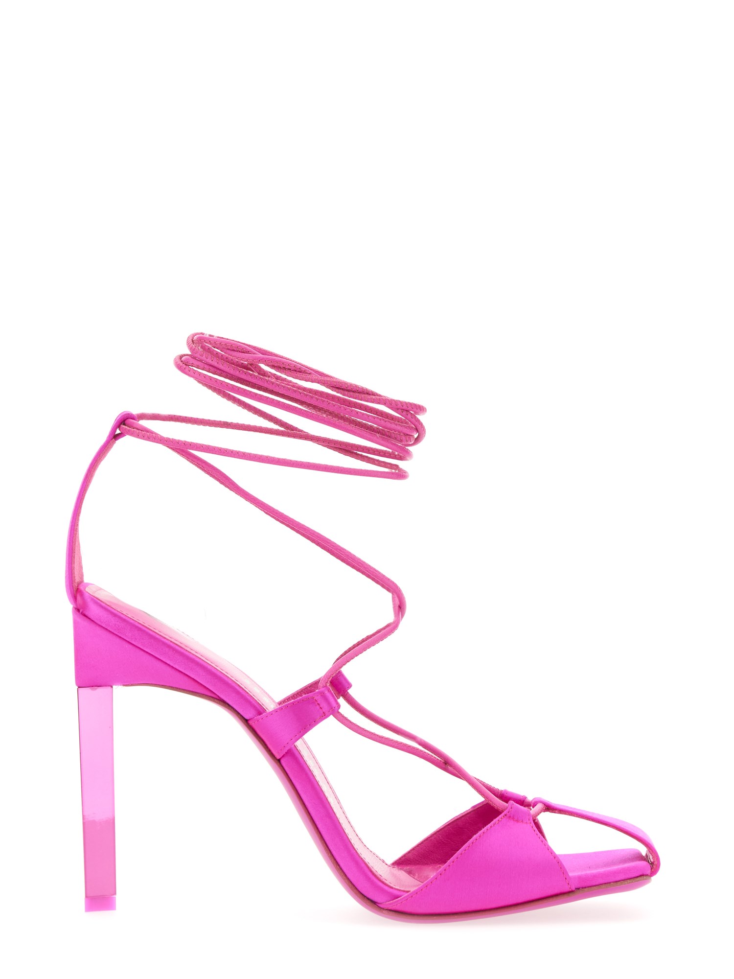 Attico Adele Lace-up Pumps In Fuchsia