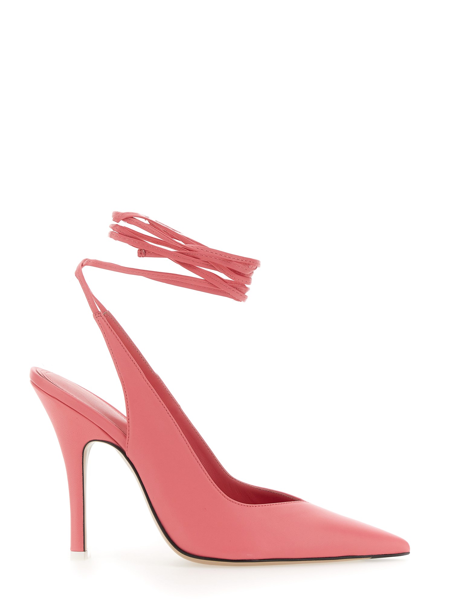 Attico Leather Sneakers In Pink