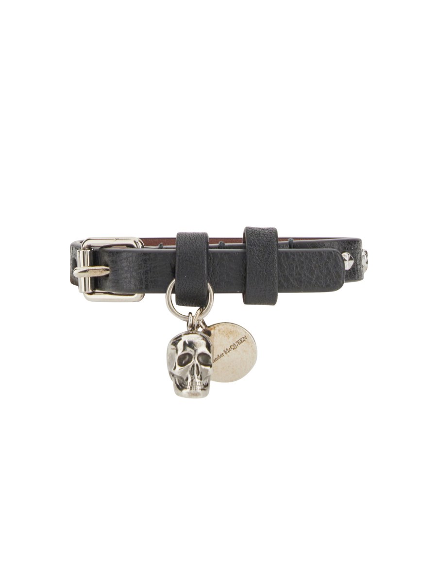 Alexander mcqueen leather outlet bracelet