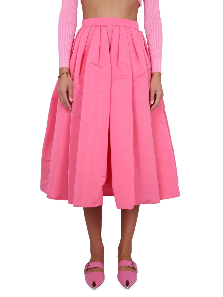ALEXANDER McQUEEN - GATHERED MIDI SKIRT - Eleonora Bonucci