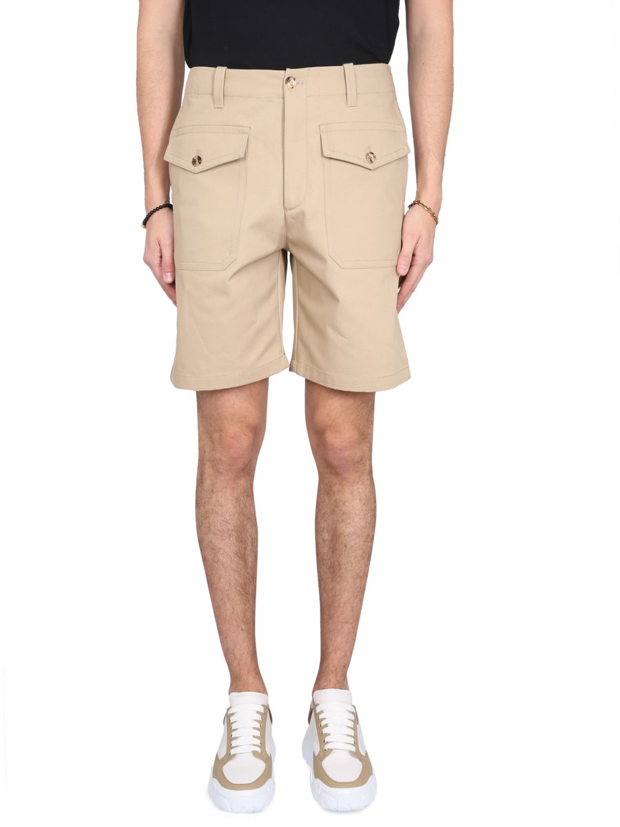 ALEXANDER McQUEEN BERMUDA CARGO IN COTONE