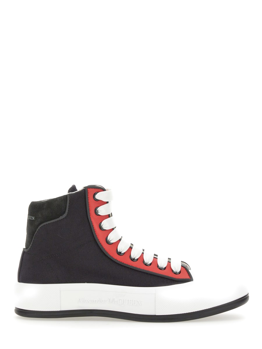 ALEXANDER McQUEEN SNEAKER IN TELA DI COTONE CON LOGO