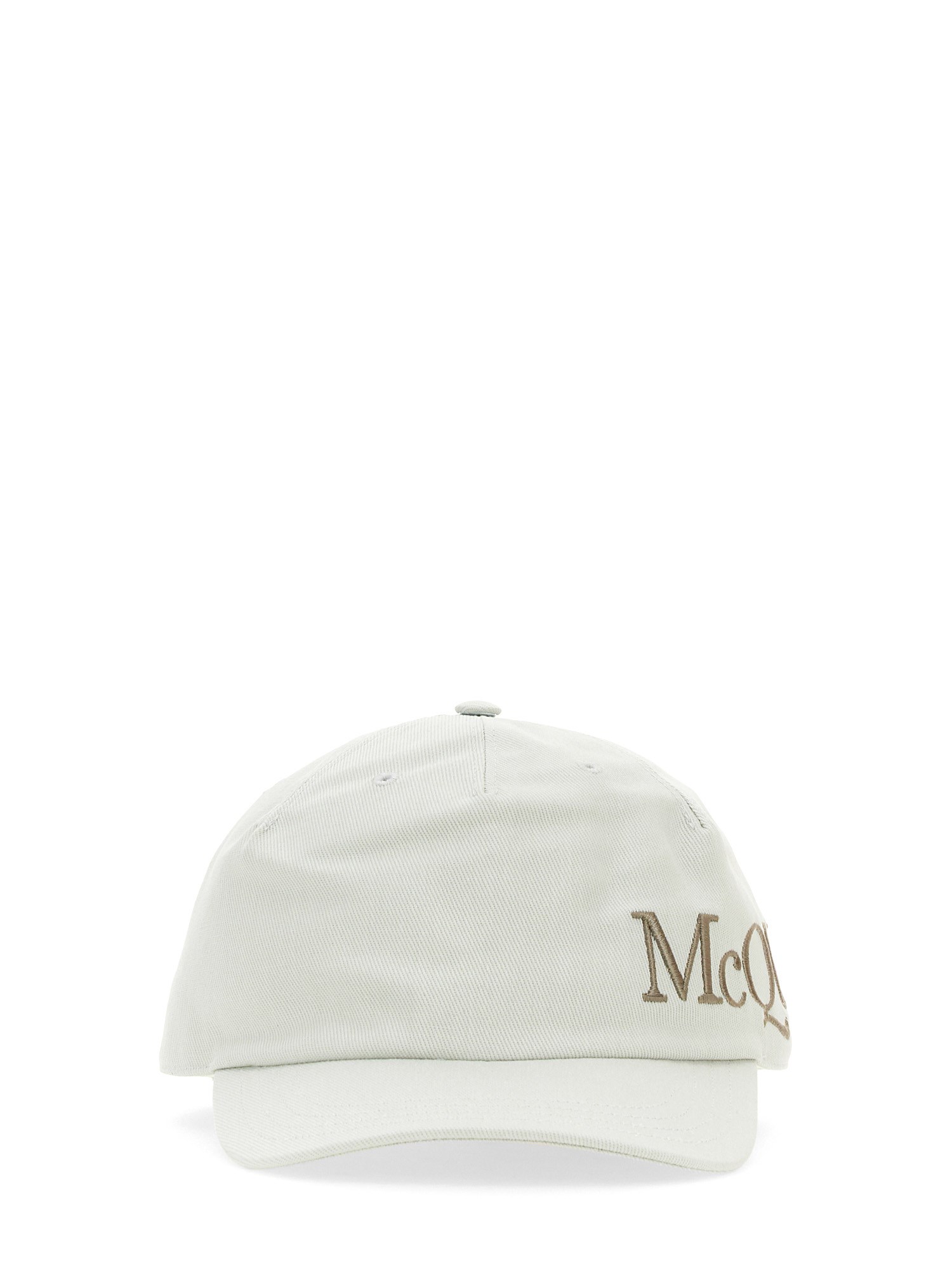 Alexander Mcqueen Sporty Hat With Curved Brim And Eyelet Vents In Green