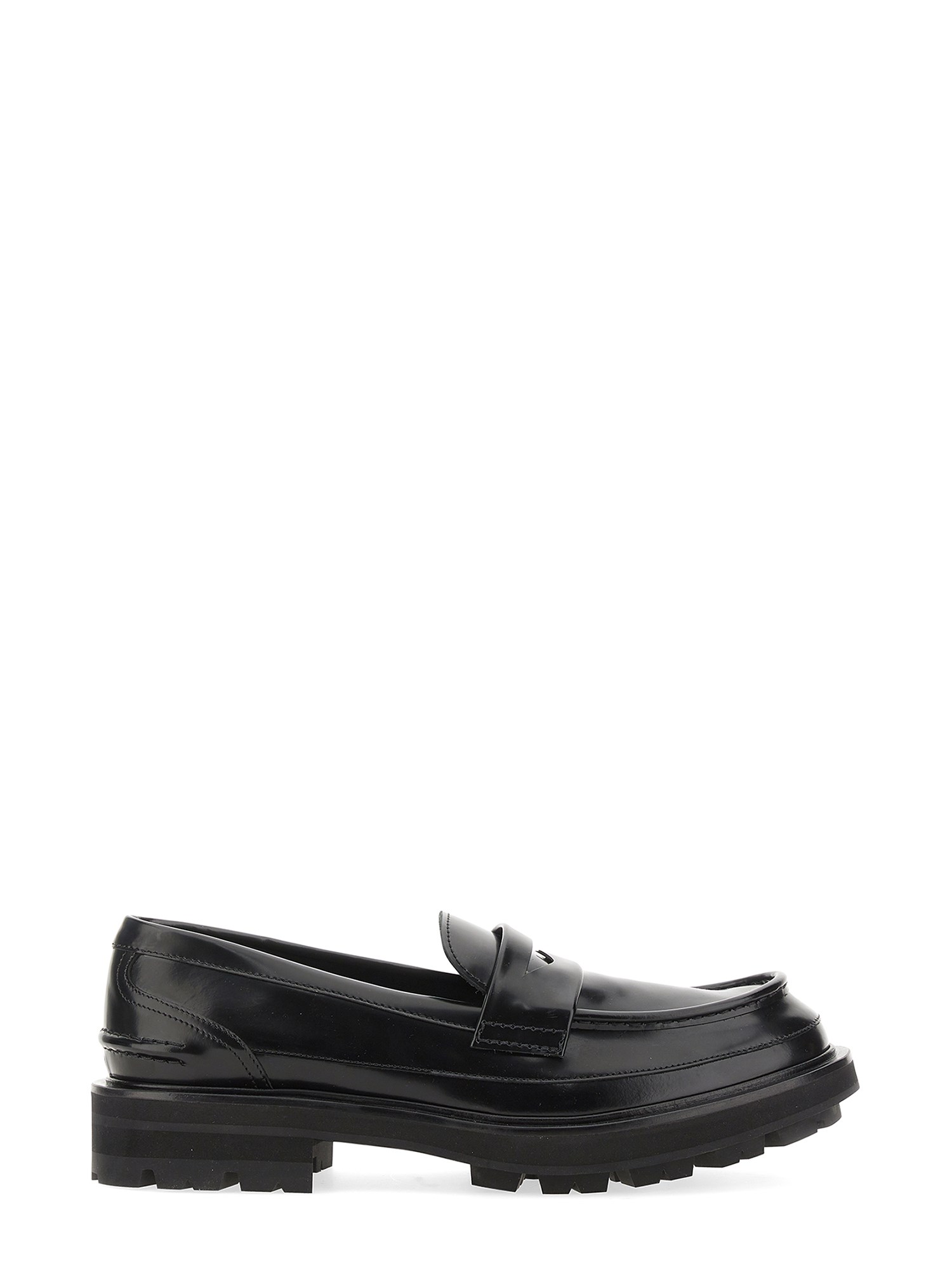 alexander mcqueen leather loafer