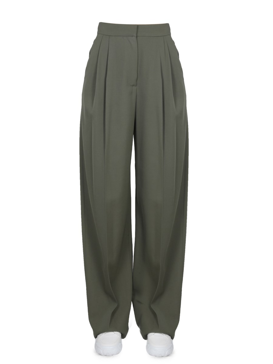 ALEXANDER McQUEEN PANTALONE WIDE LEG IN LANA