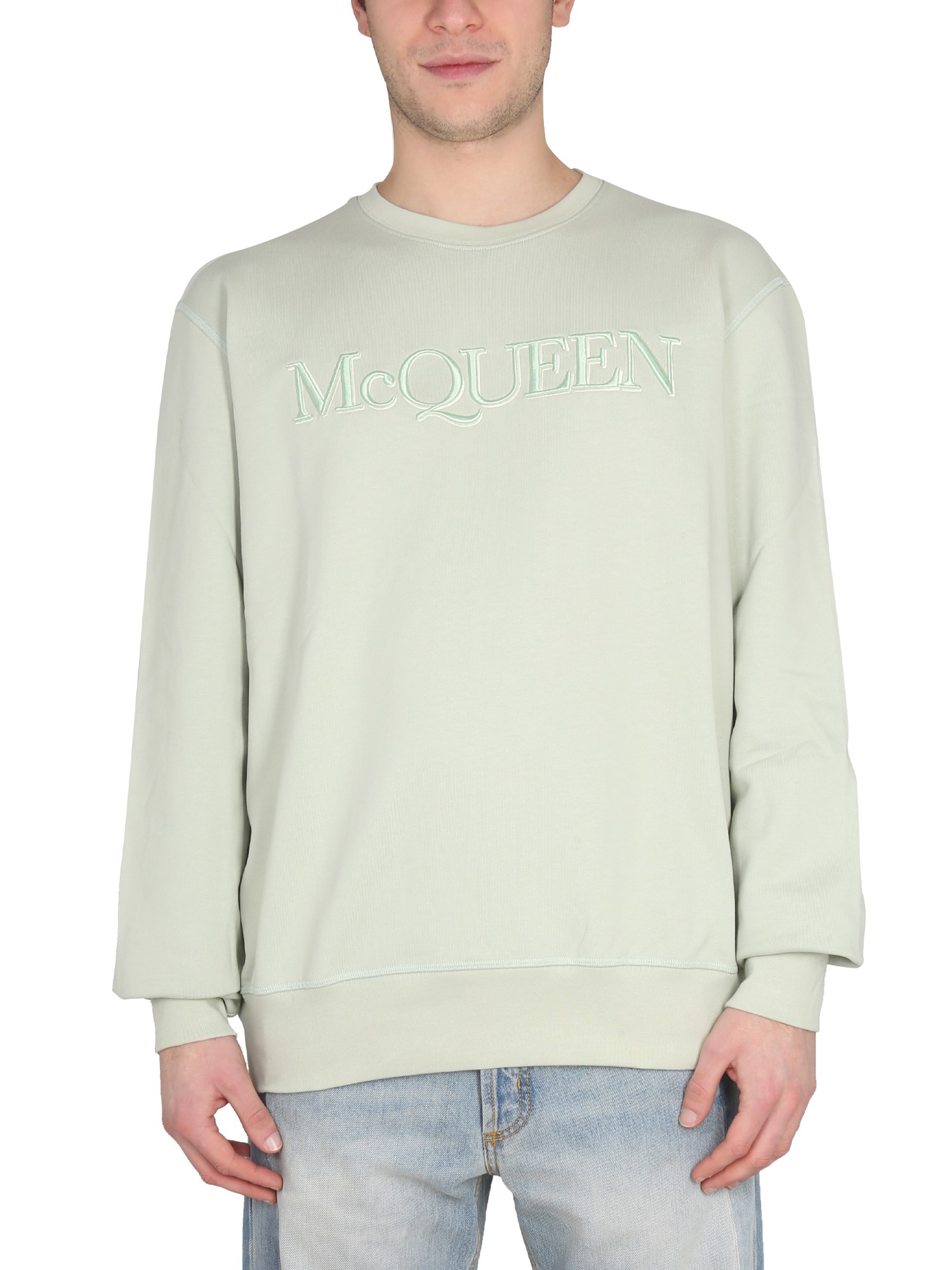 alexander mcqueen sweatshirt with logo embroidery