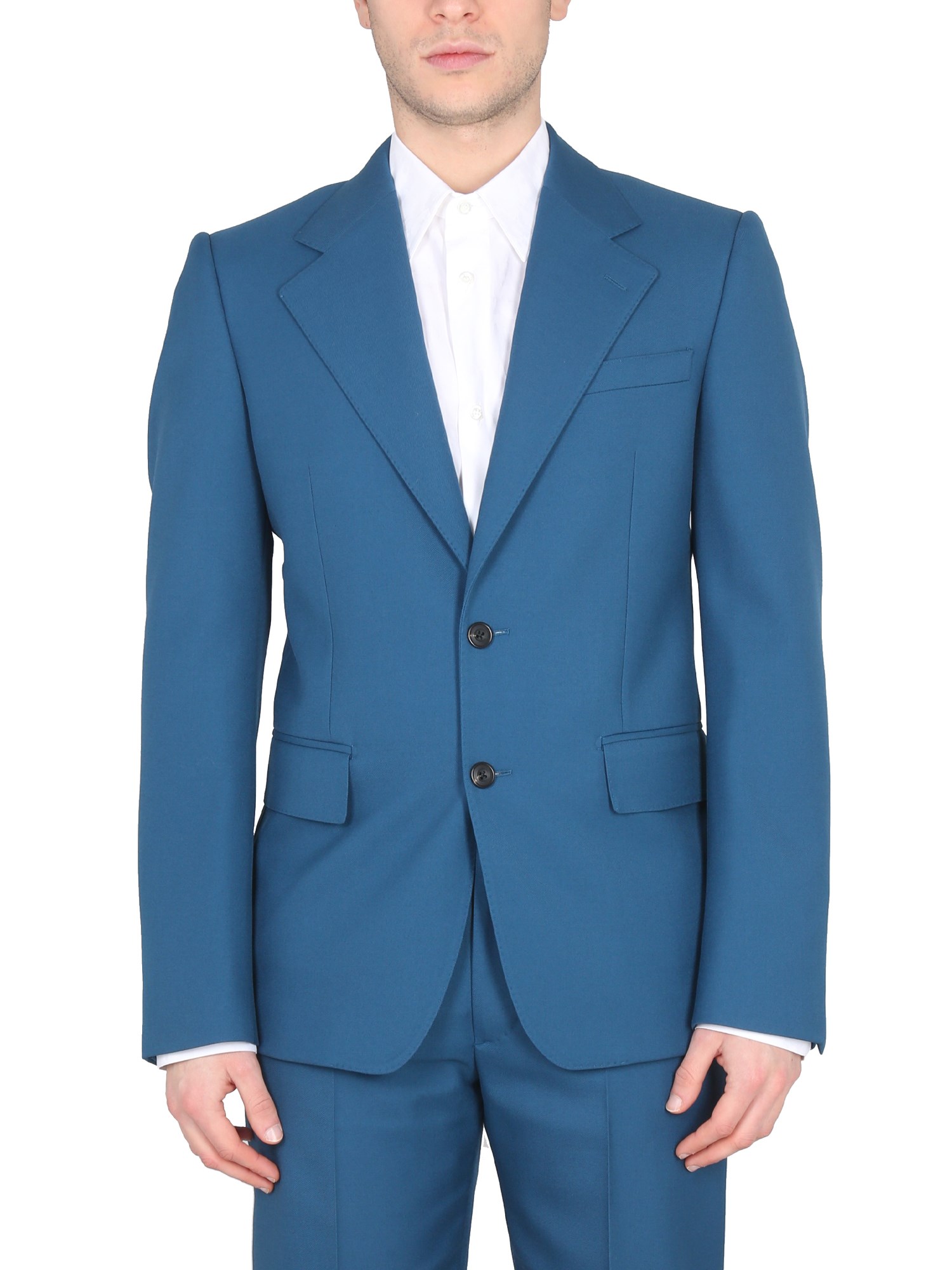 Alexander McQueen single-breasted coat - Blue