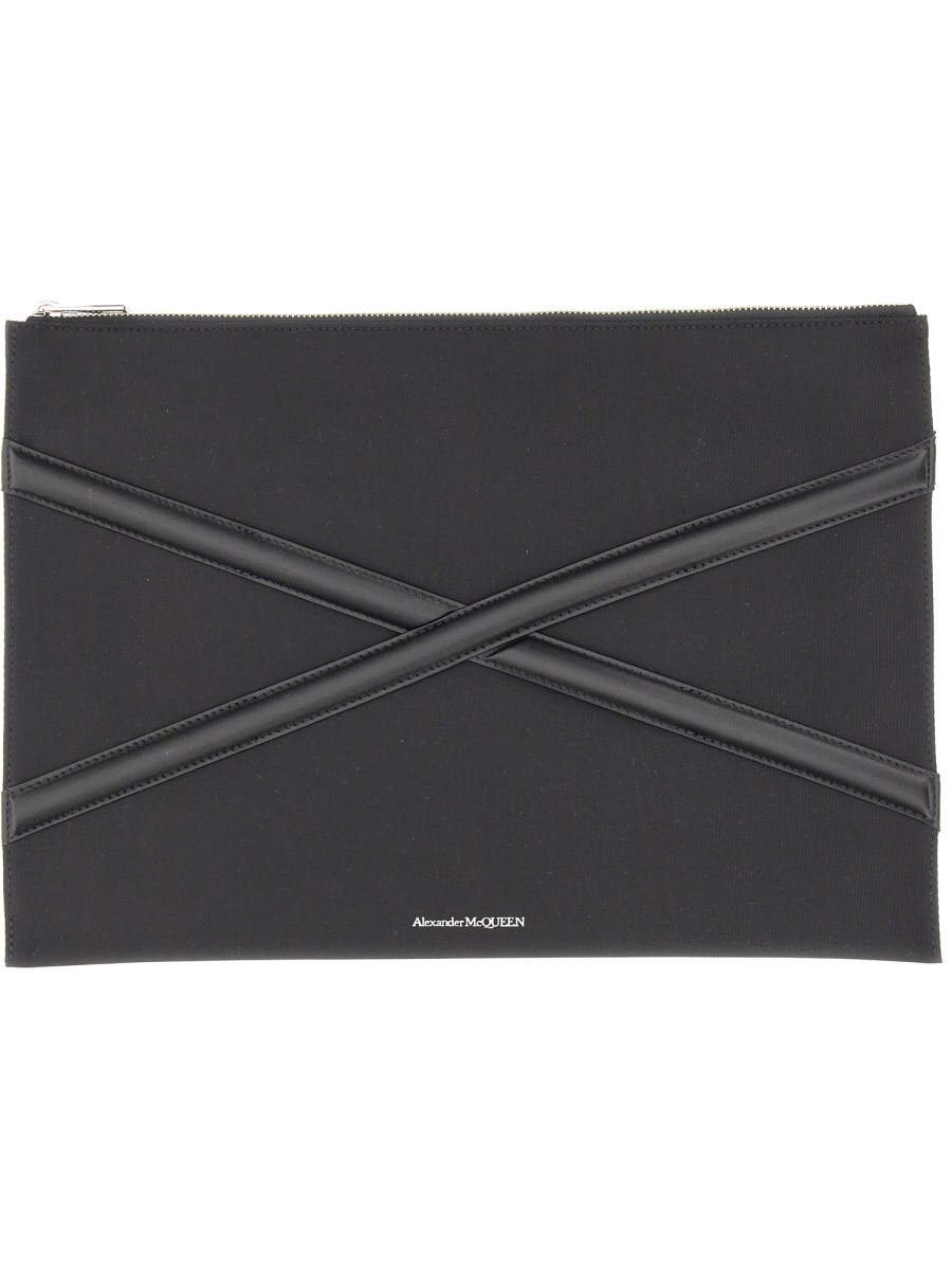 ALEXANDER McQUEEN POCHETTE HARNESS CON ZIP