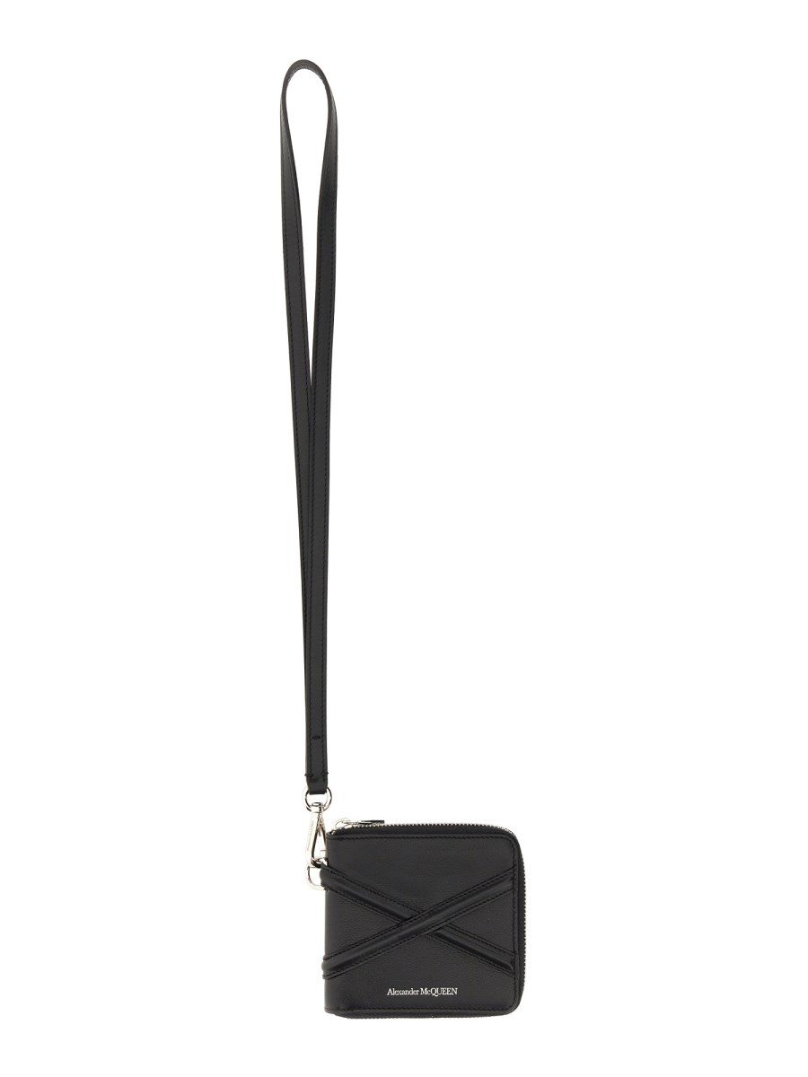 ALEXANDER McQUEEN PORTAFOGLIO HARNESS IN PELLE