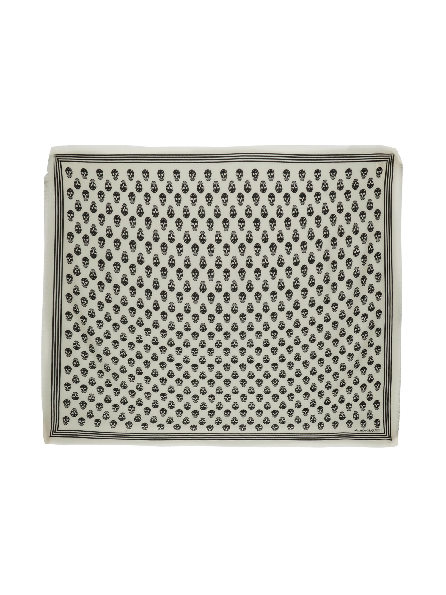 alexander mcqueen biker skull print scarf