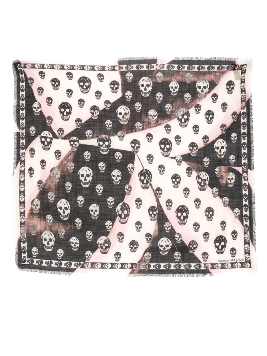 ALEXANDER McQUEEN FOULARD CON STAMPA SKULL