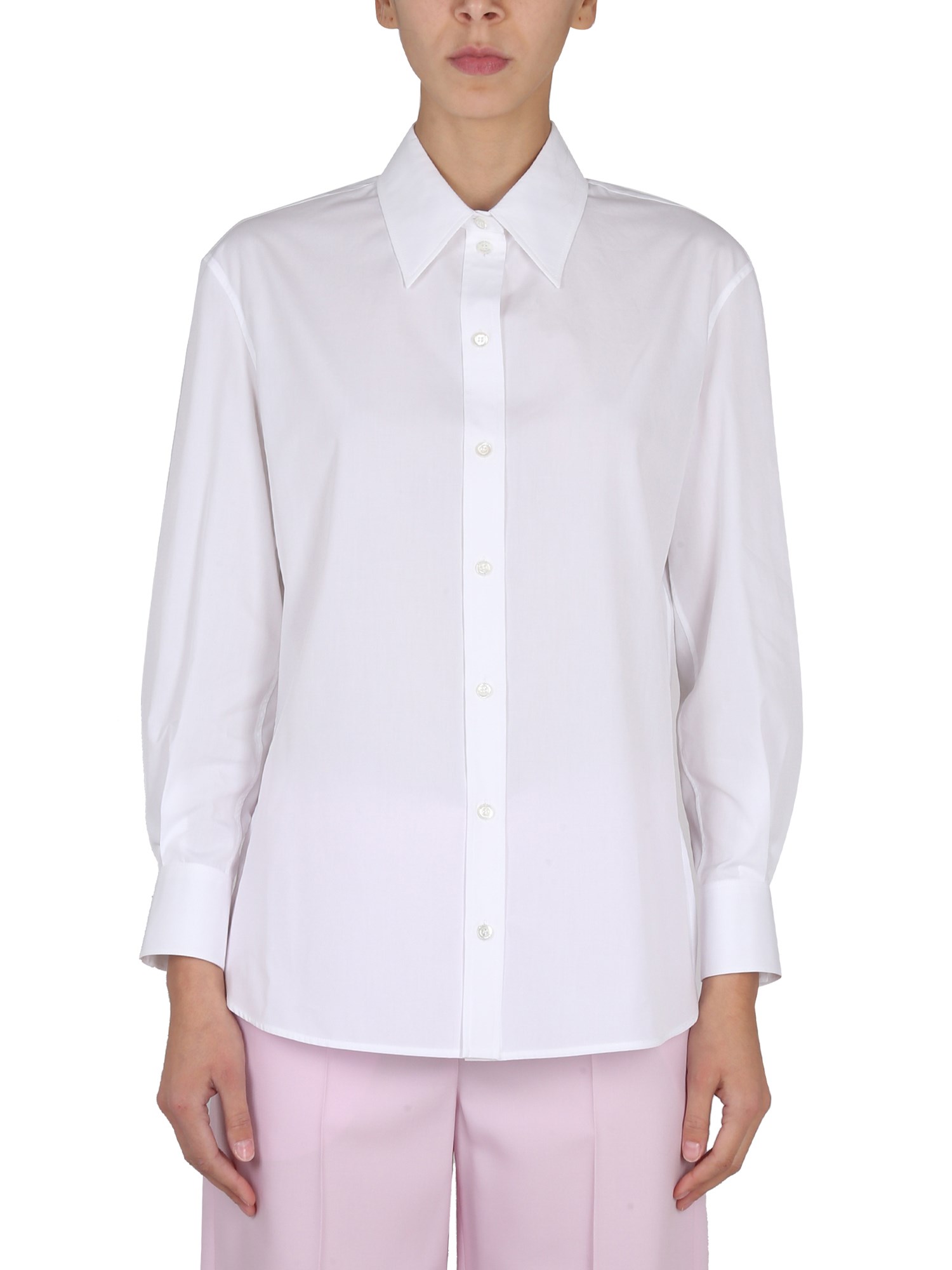 Shop Alexander Mcqueen Poplin Shirt In White