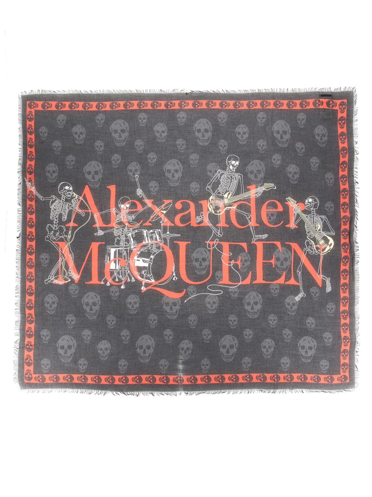 alexander mcqueen scarf with logo print
