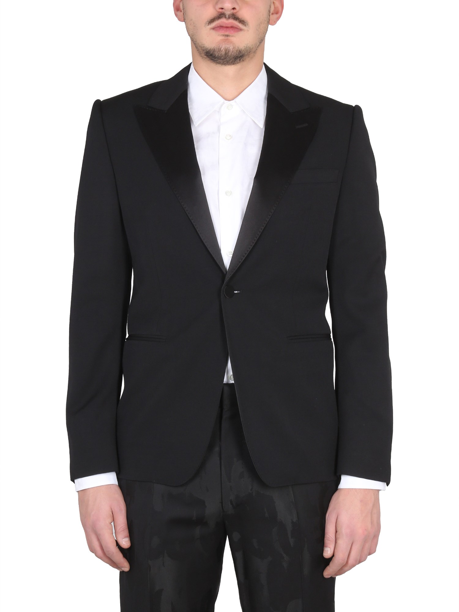 Shop Alexander Mcqueen Single-breasted Suit Jacket In Black