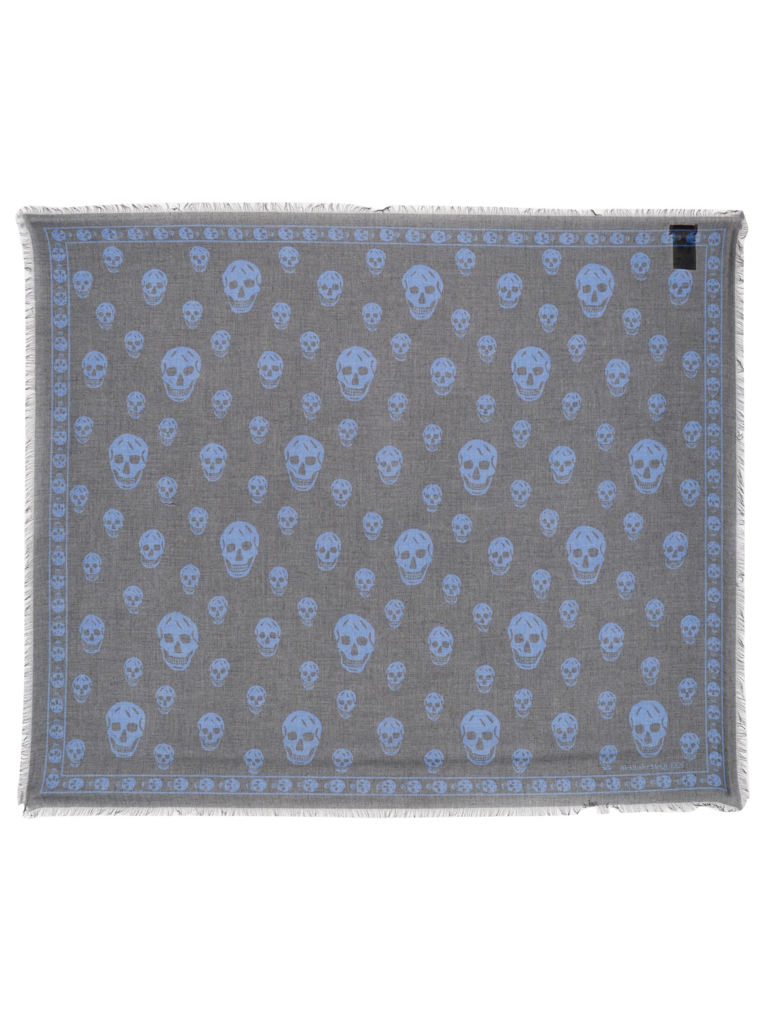 Shop Alexander Mcqueen Classic Skull Scarf In Black