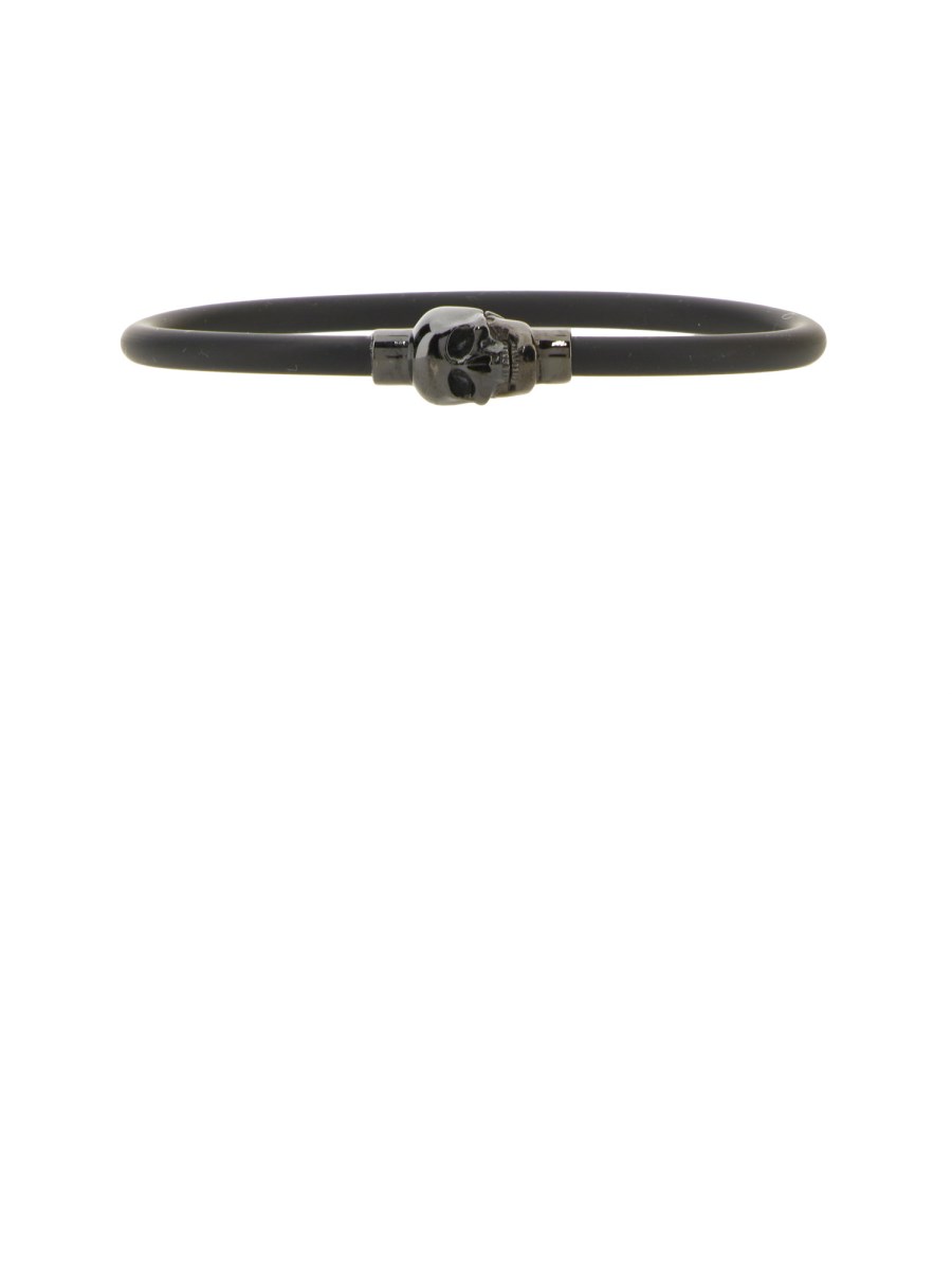 ALEXANDER McQUEEN BRACCIALE SKULL IN GOMMA