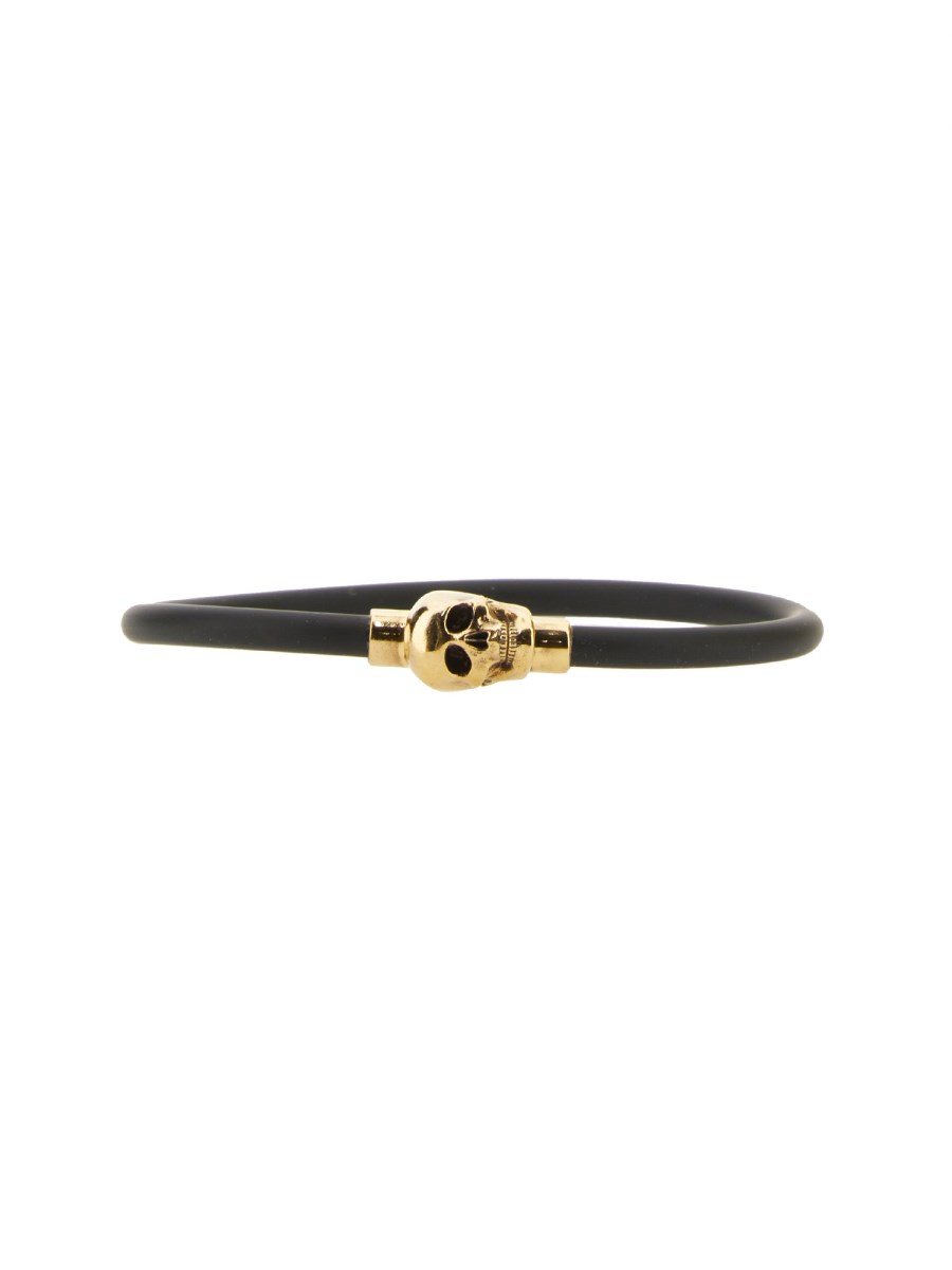 ALEXANDER McQUEEN BRACCIALE SKULL IN GOMMA