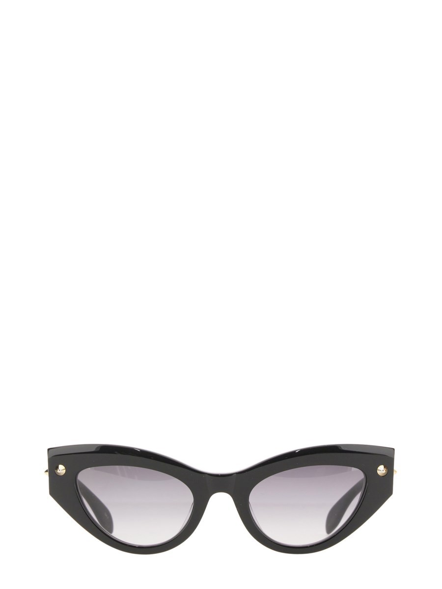 ALEXANDER McQUEEN OCCHIALE DA SOLE CAT-EYE SPIKE STUDS IN ACETATO LUCIDO