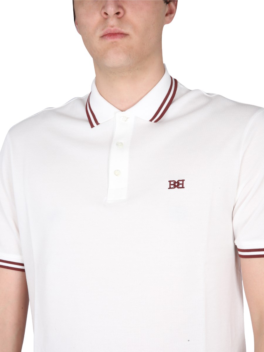 BALLY COTTON PIQUE POLO SHIRT WITH LOGO EMBROIDERY Eleonora Bonucci