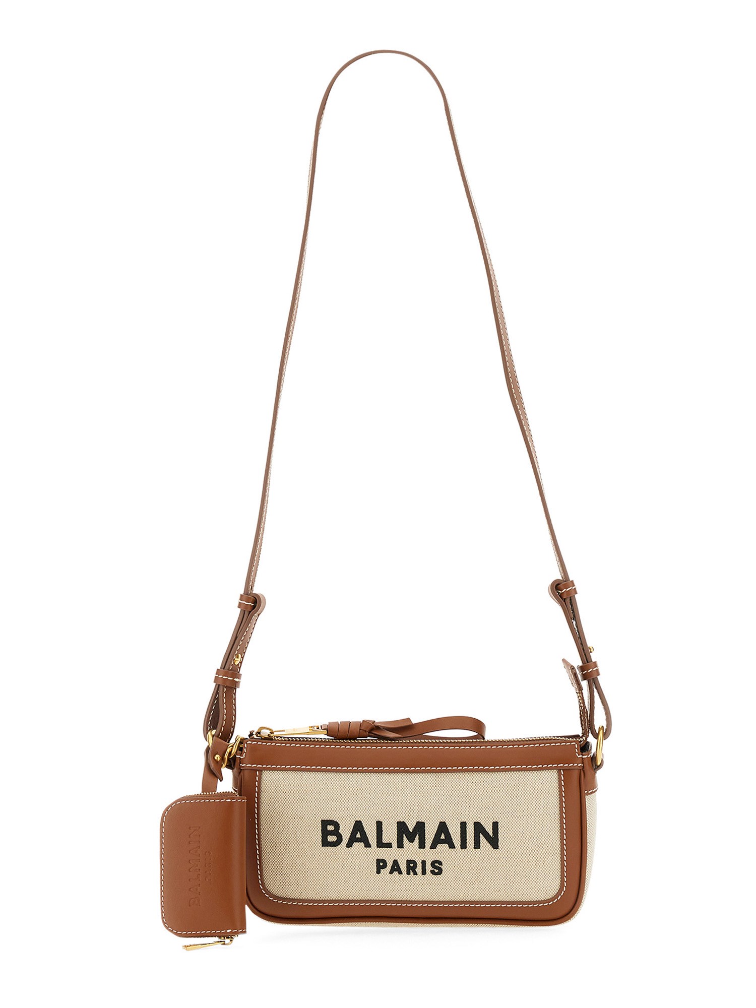 Balmain B-army Shoulder Bag In White | ModeSens