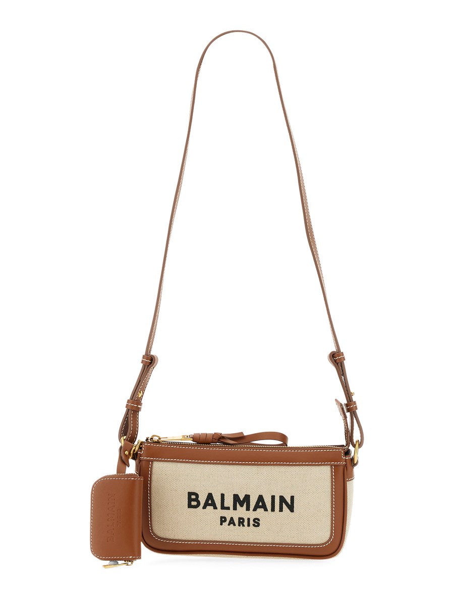 Balmain 1945 Black Leather Embossed Flap Medium Shoulder Bag WB1BK652 –  Queen Bee of Beverly Hills