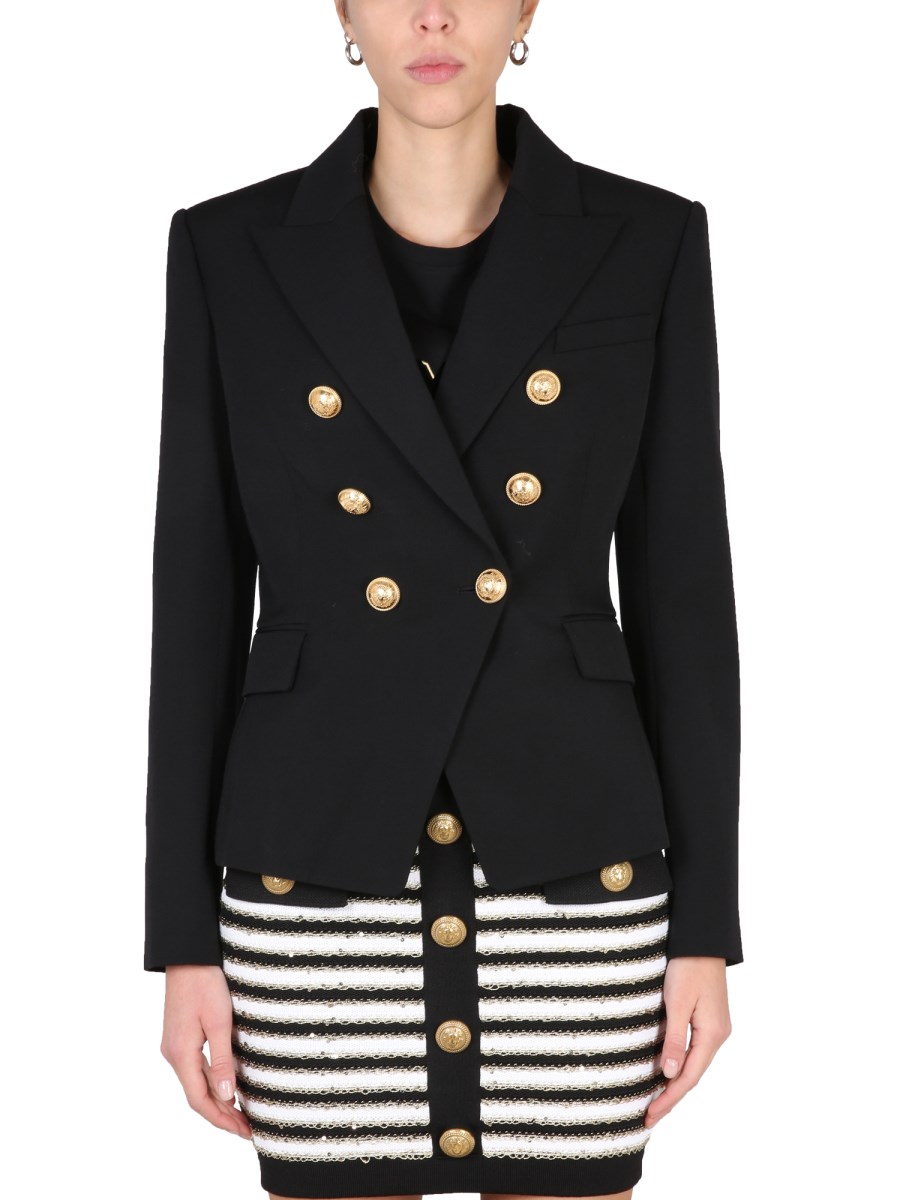 Balmain double breasted discount coat