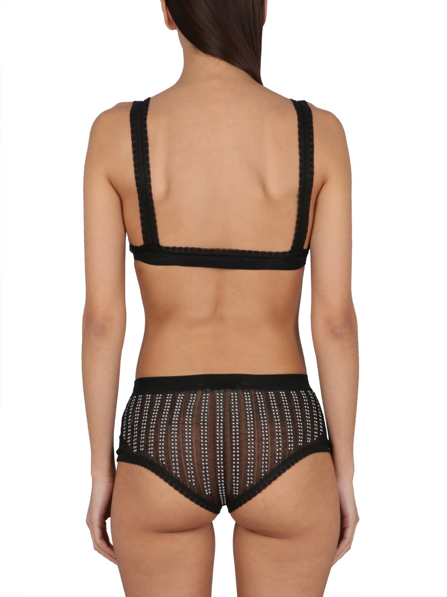 Paco Rabanne - Studded Bra in Black Paco Rabanne