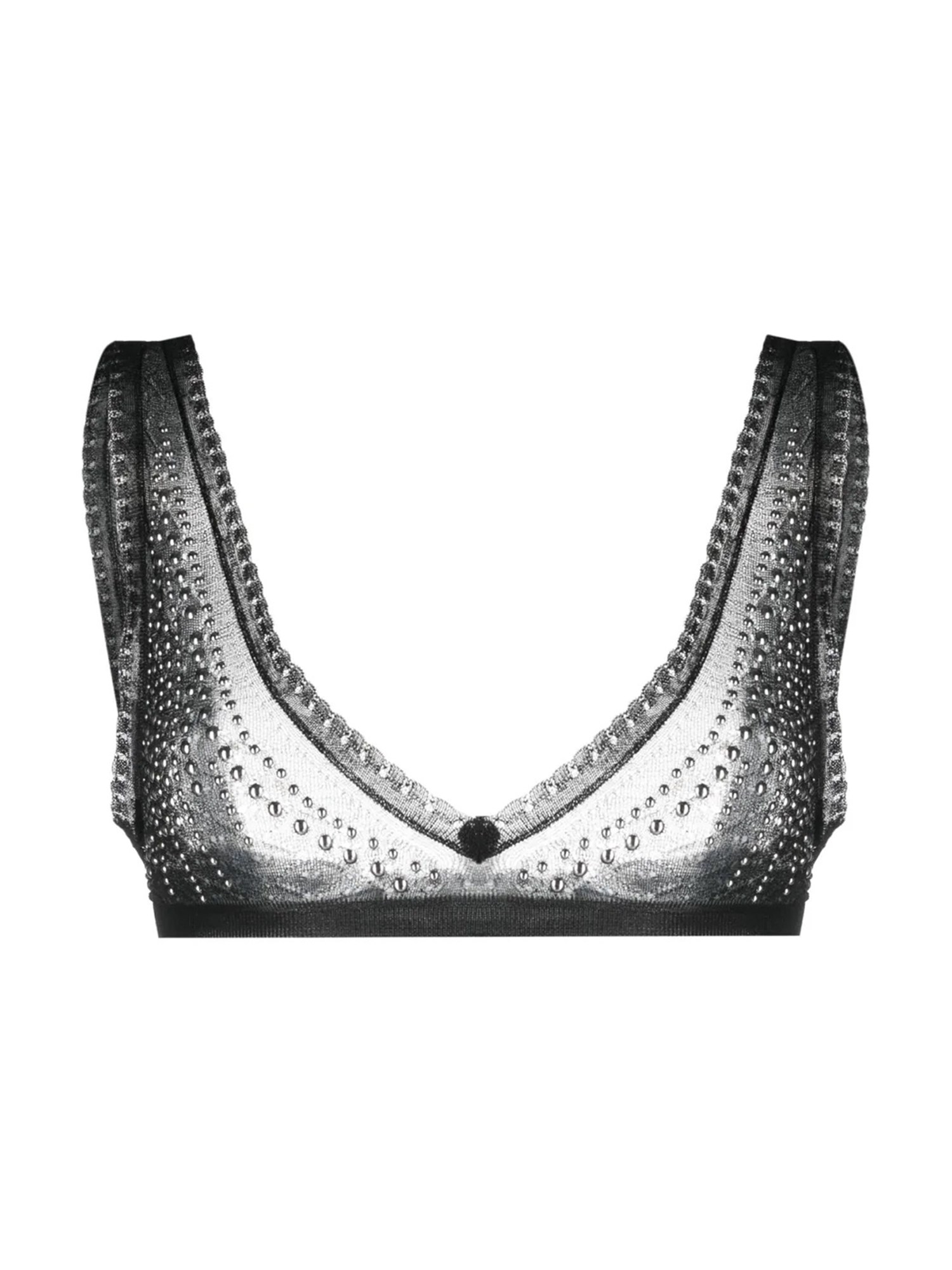 Rabanne Bead-embellished Bra In Black