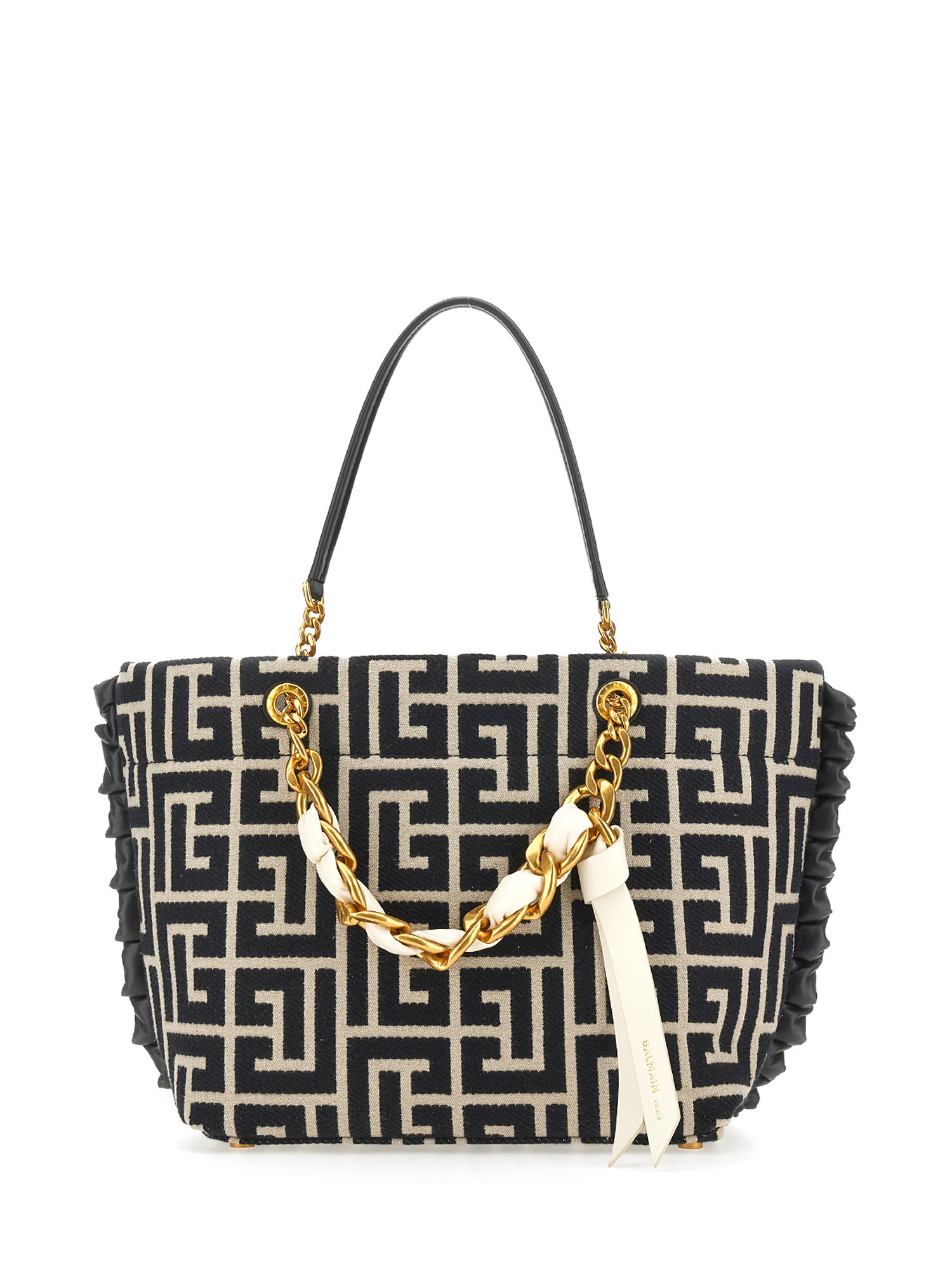 Balmain Bag 1945 Soft Tote In Black ModeSens