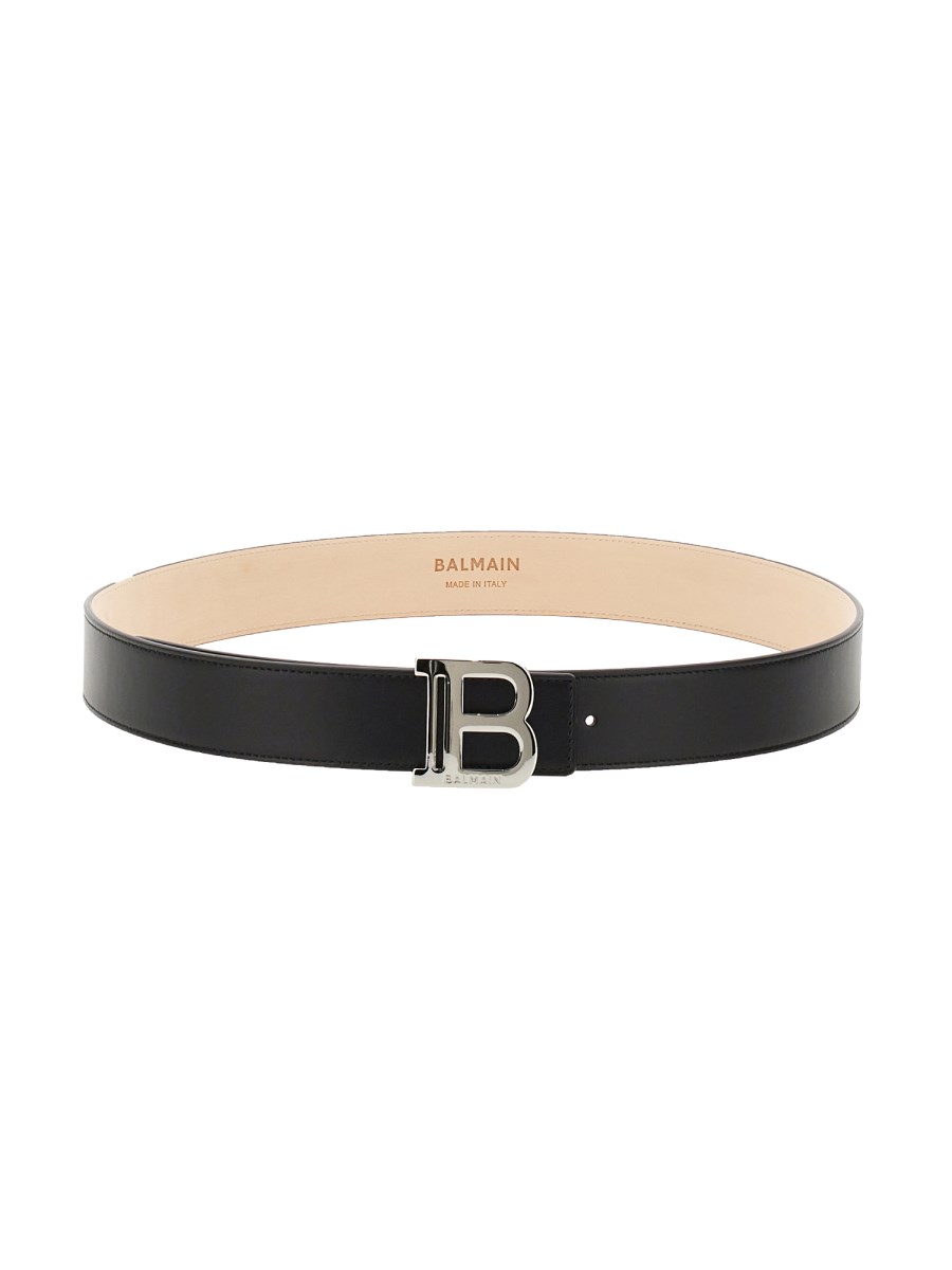 BALMAIN LEATHER BELT WITH LOGO Eleonora Bonucci