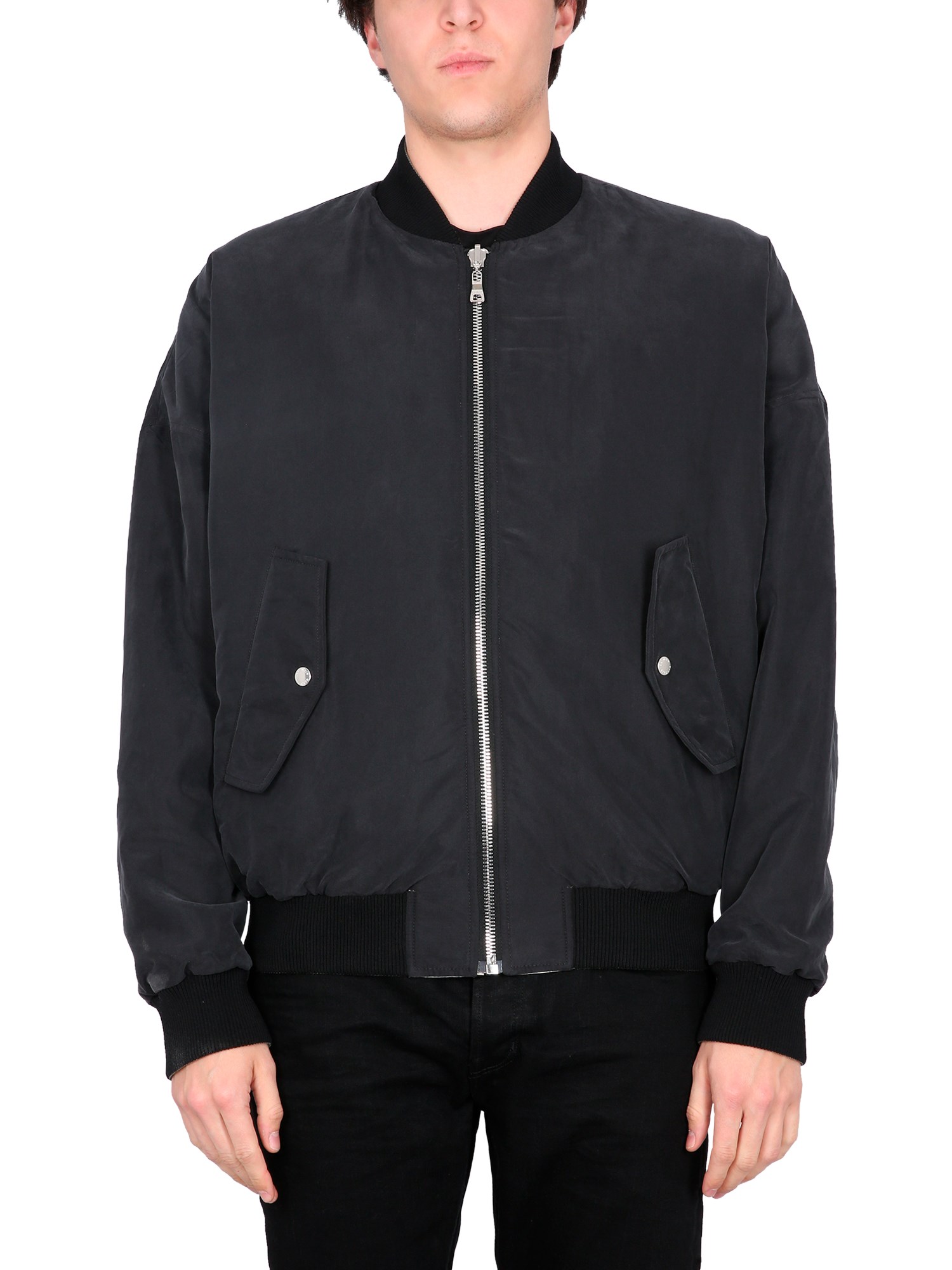 Shop Balmain Reversible Bomber Jacket In Multicolour