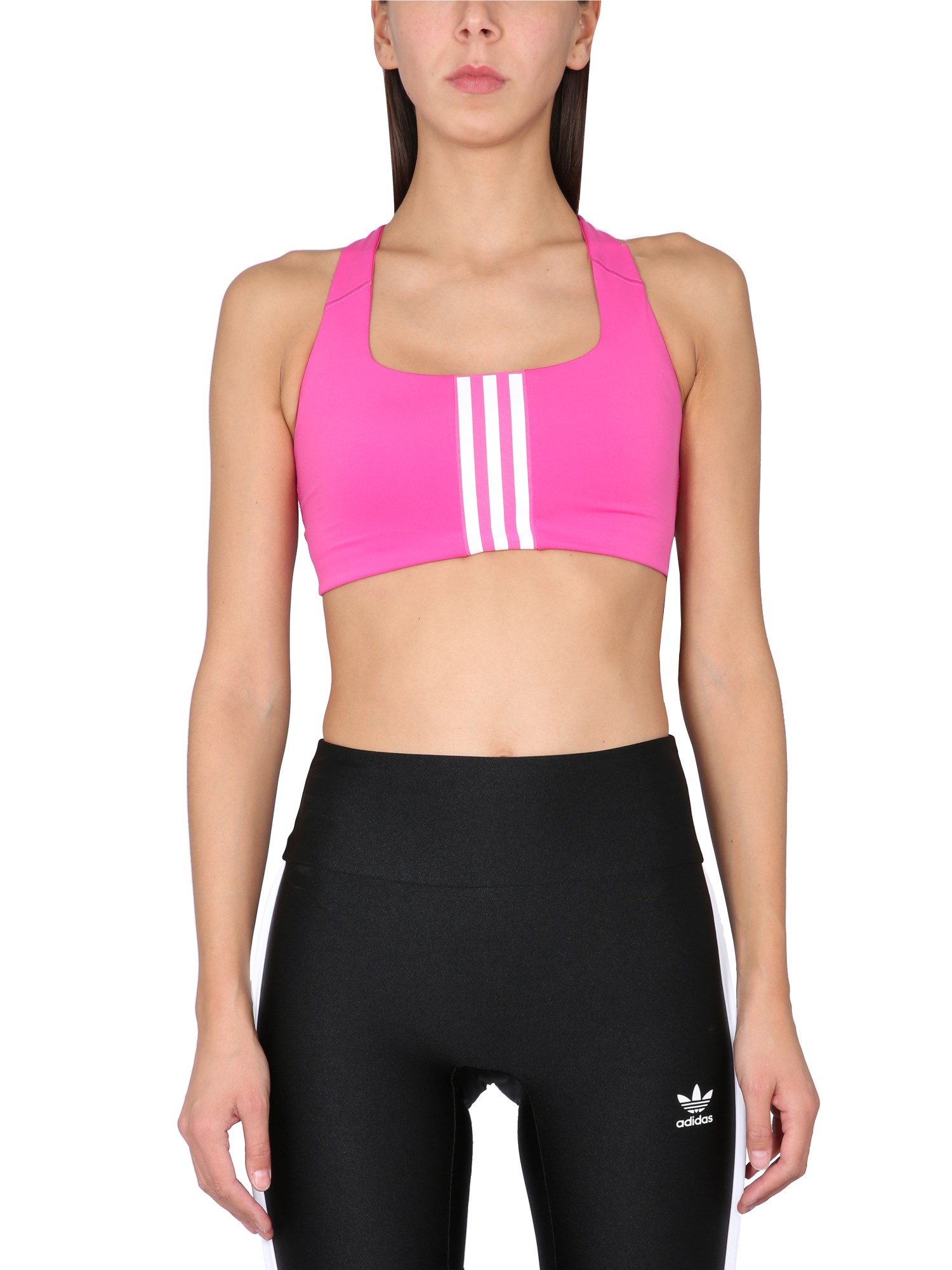 Adidas Originals Top Support Bra In Fuchsia