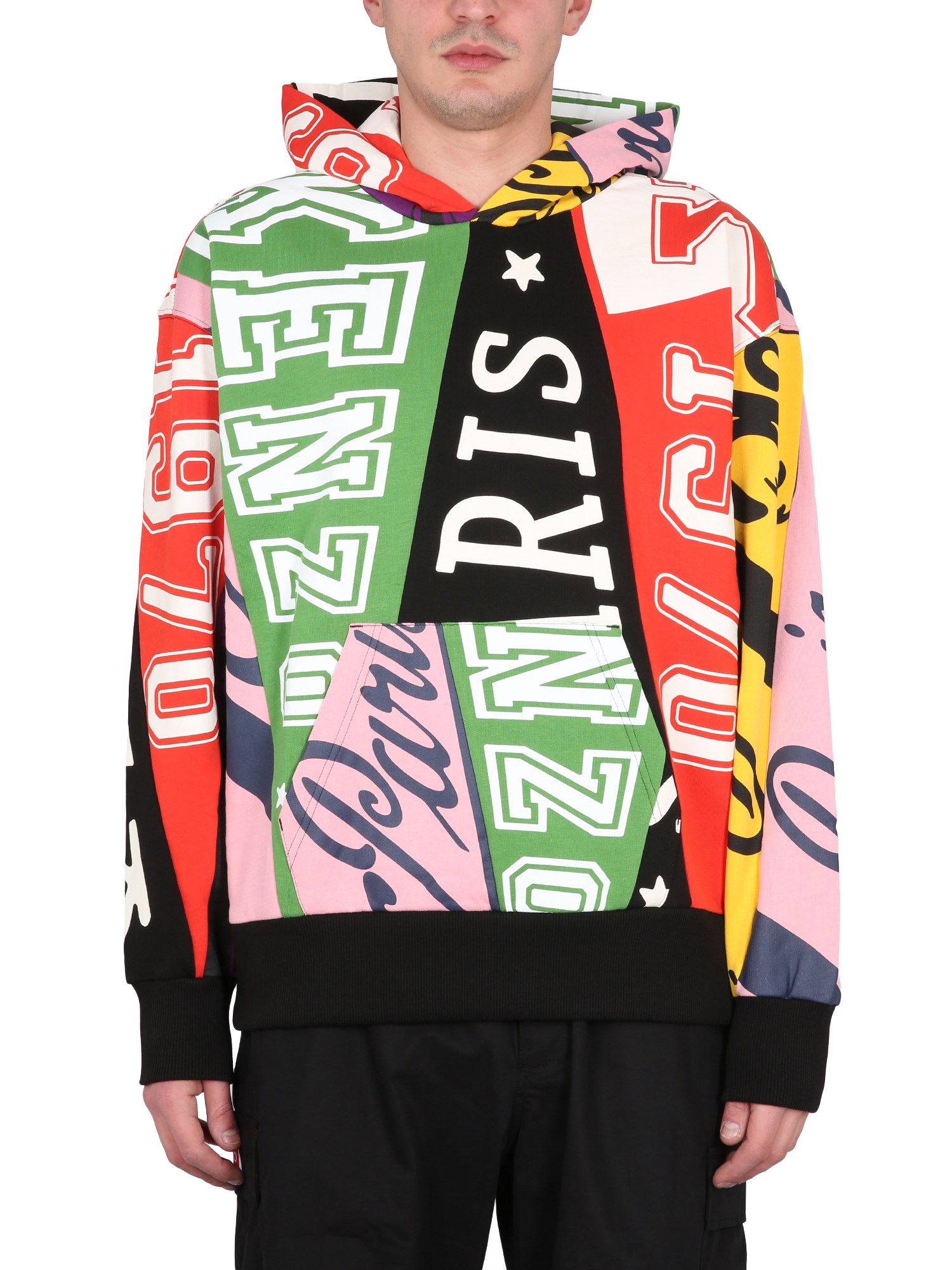 Kenzo Men's Flag Sweatshirt | Size Medium | Fd55sw492 In Multicolour