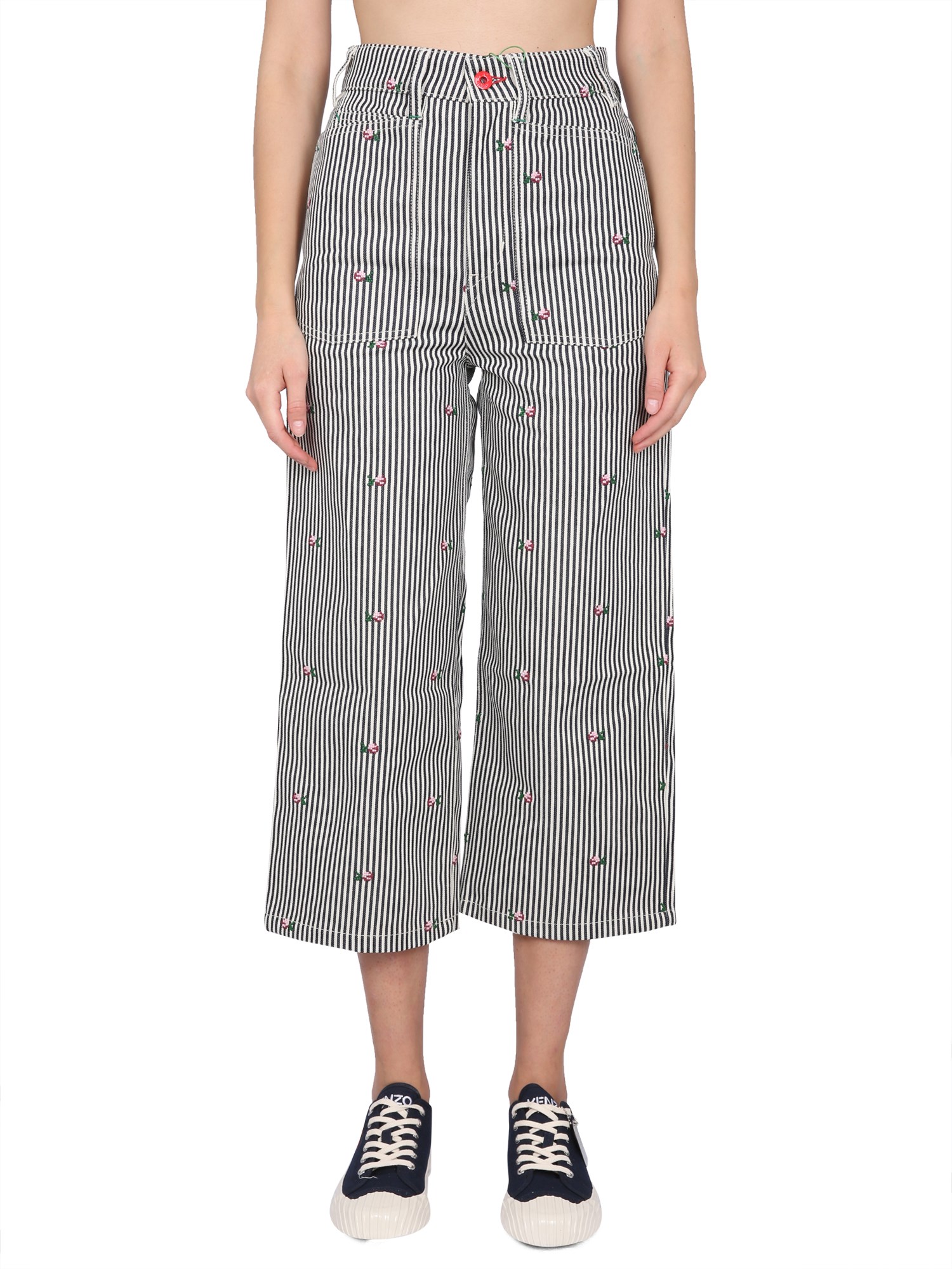 kenzo cropped fit jeans