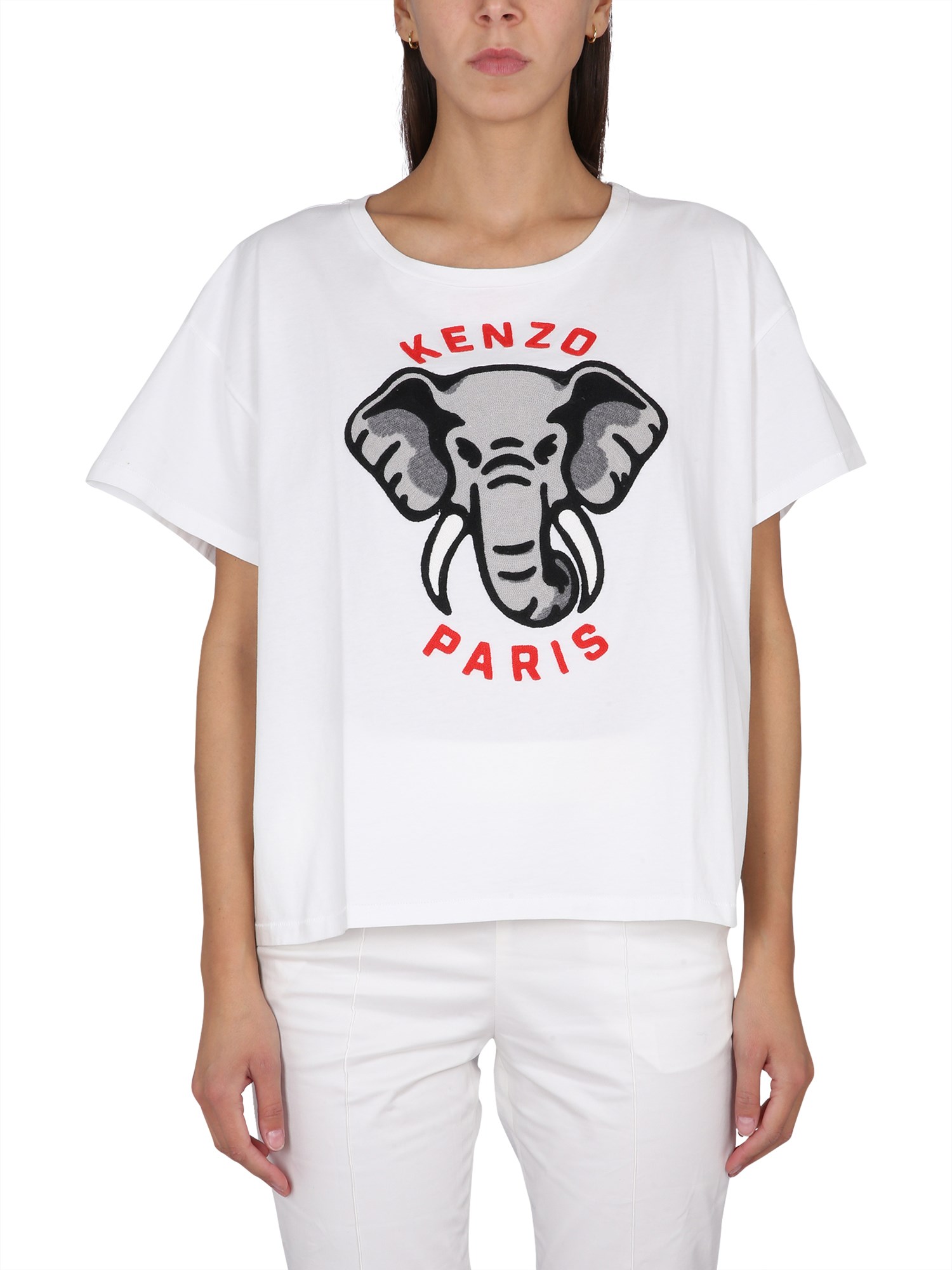 Shop Kenzo Éléphant' T-shirt In White