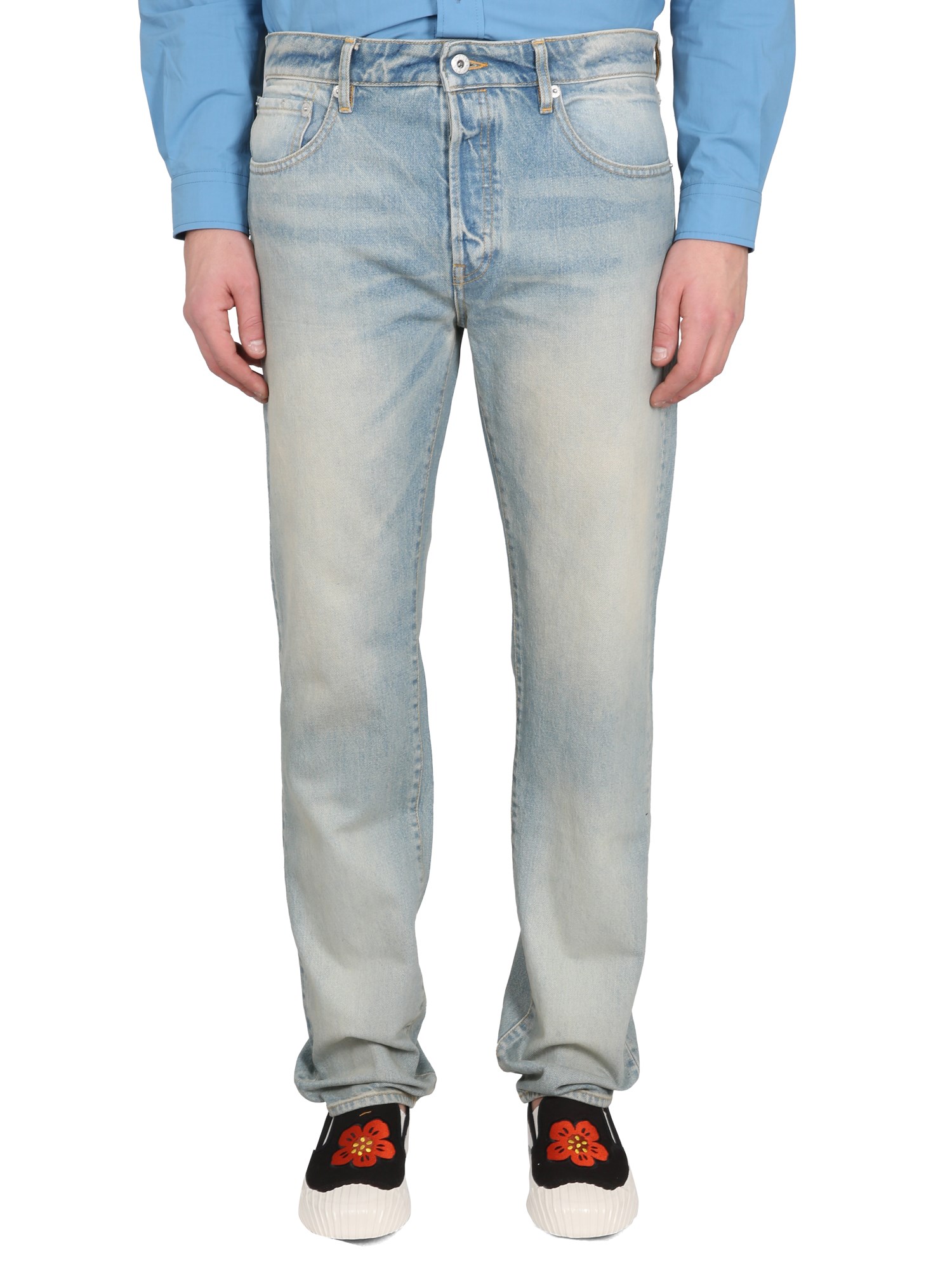 Shop Kenzo Slim Fit Jeans In Denim