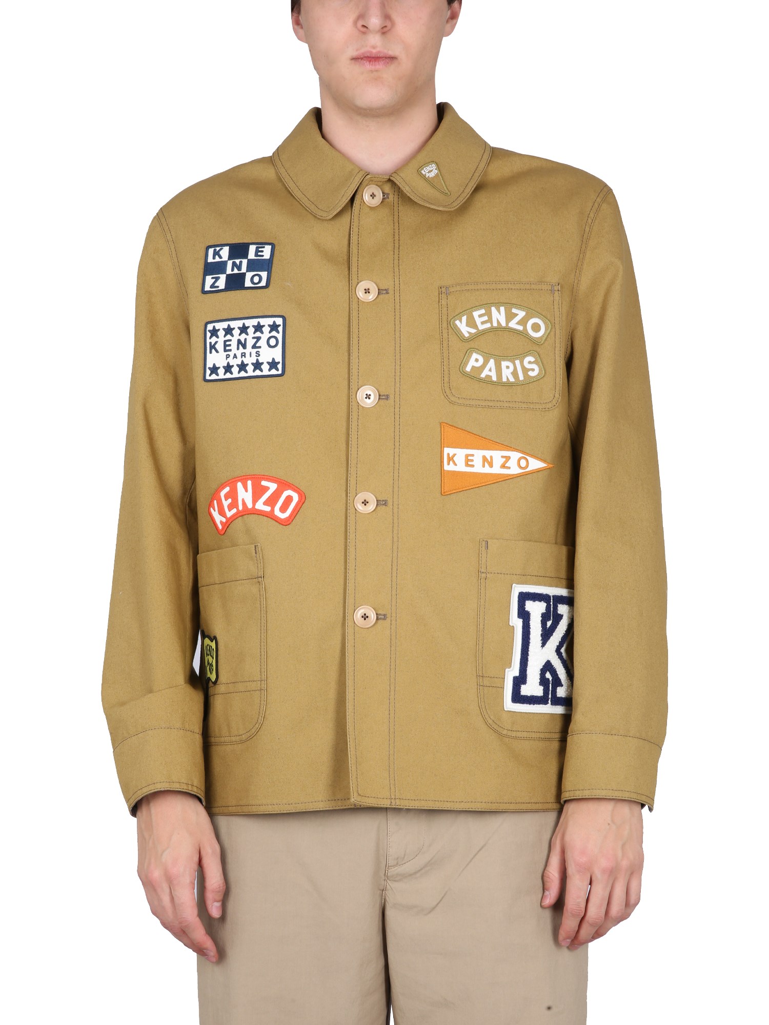 kenzo jacket with logo patch