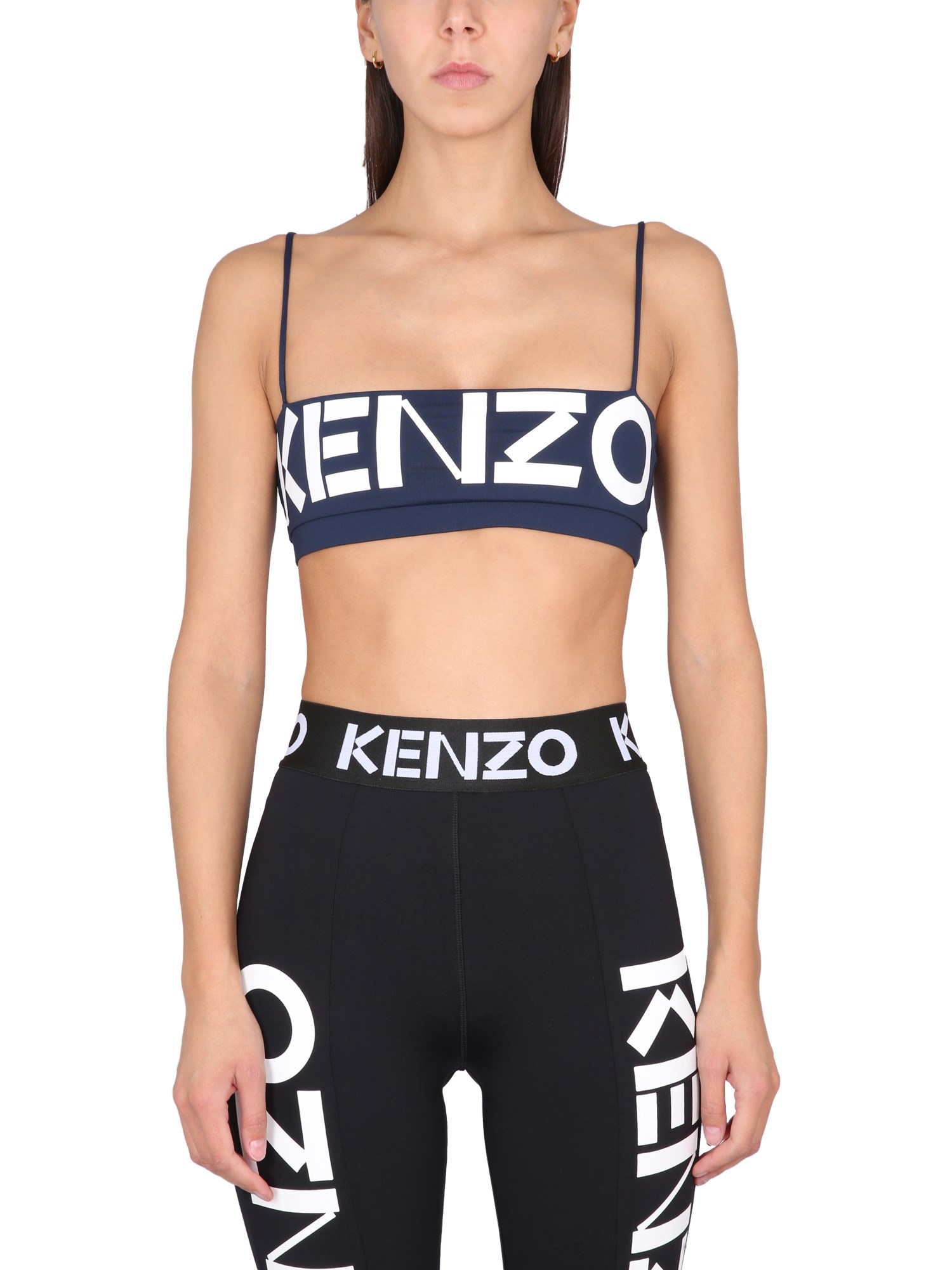 Shop Kenzo Tops With Logo In Blue