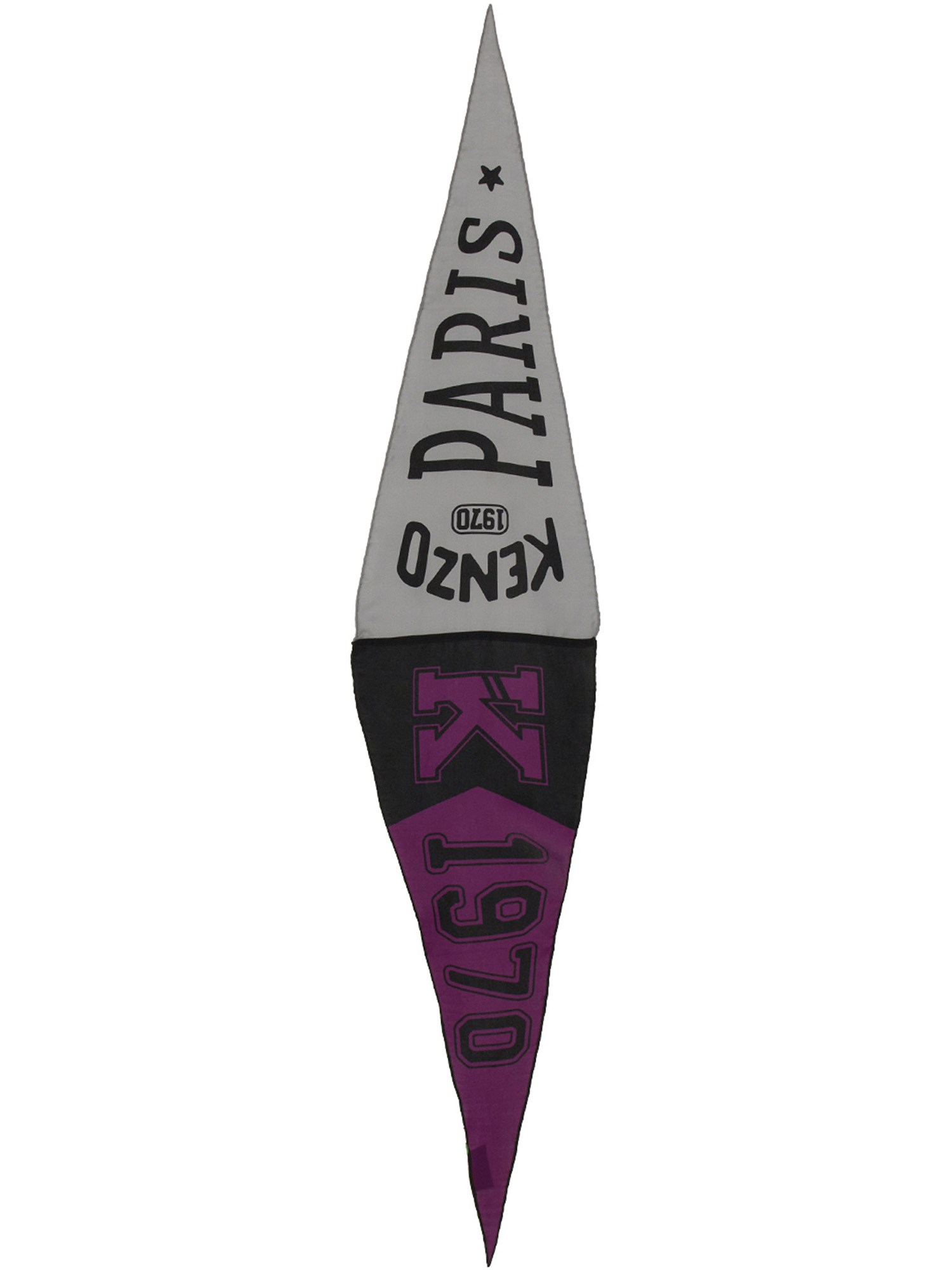 Kenzo Logo-print Silk Scarf In Violet