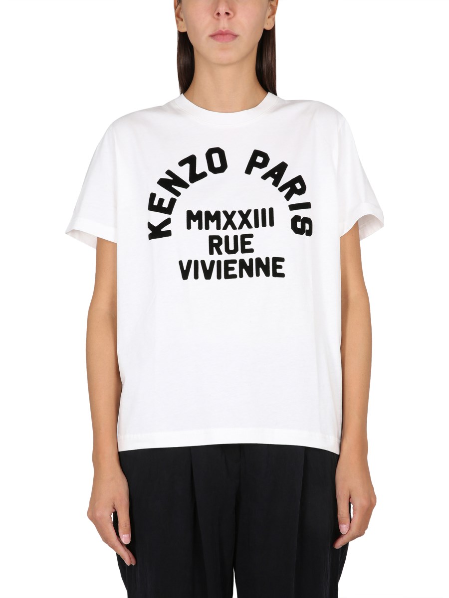 KENZO - LOOSE FIT 'RUE VIVIENNE' T-SHIRT - Eleonora Bonucci