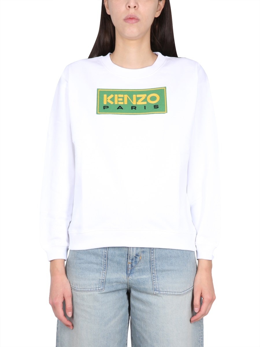 KENZO FELPA IN COTONE CON STAMPA LOGO