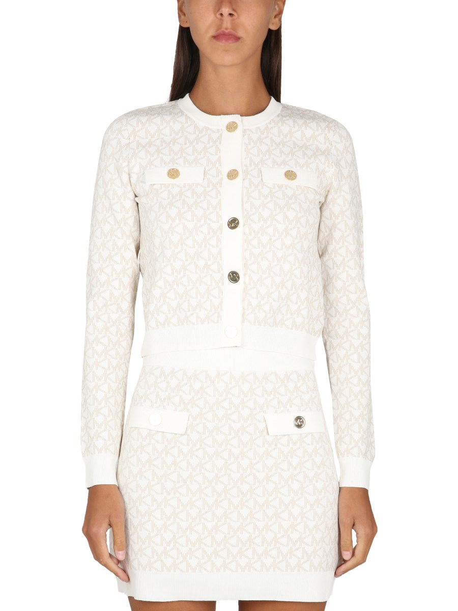 MICHAEL BY MICHAEL KORS - JACQUARD LOGO CARDIGAN - Eleonora Bonucci