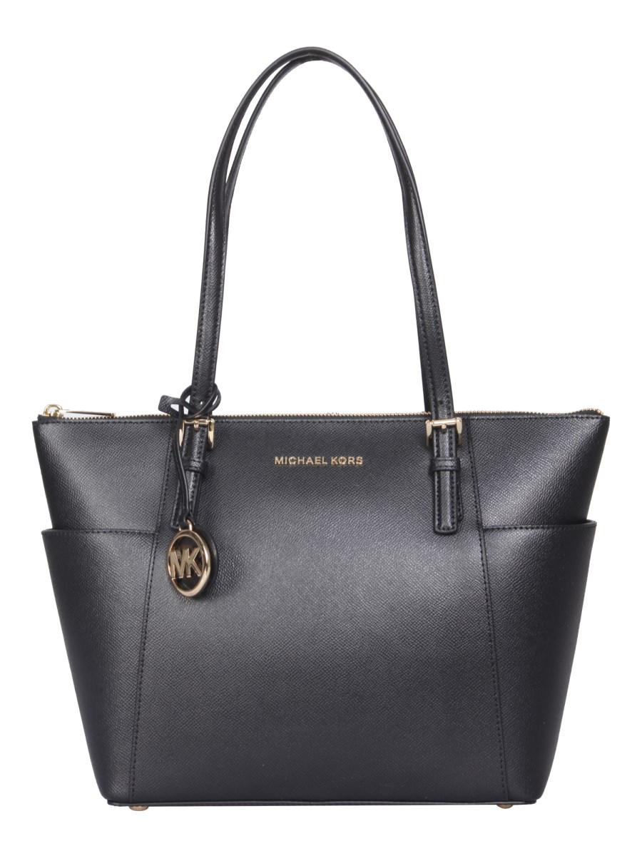 Michael kors women's jet set leather best sale tote